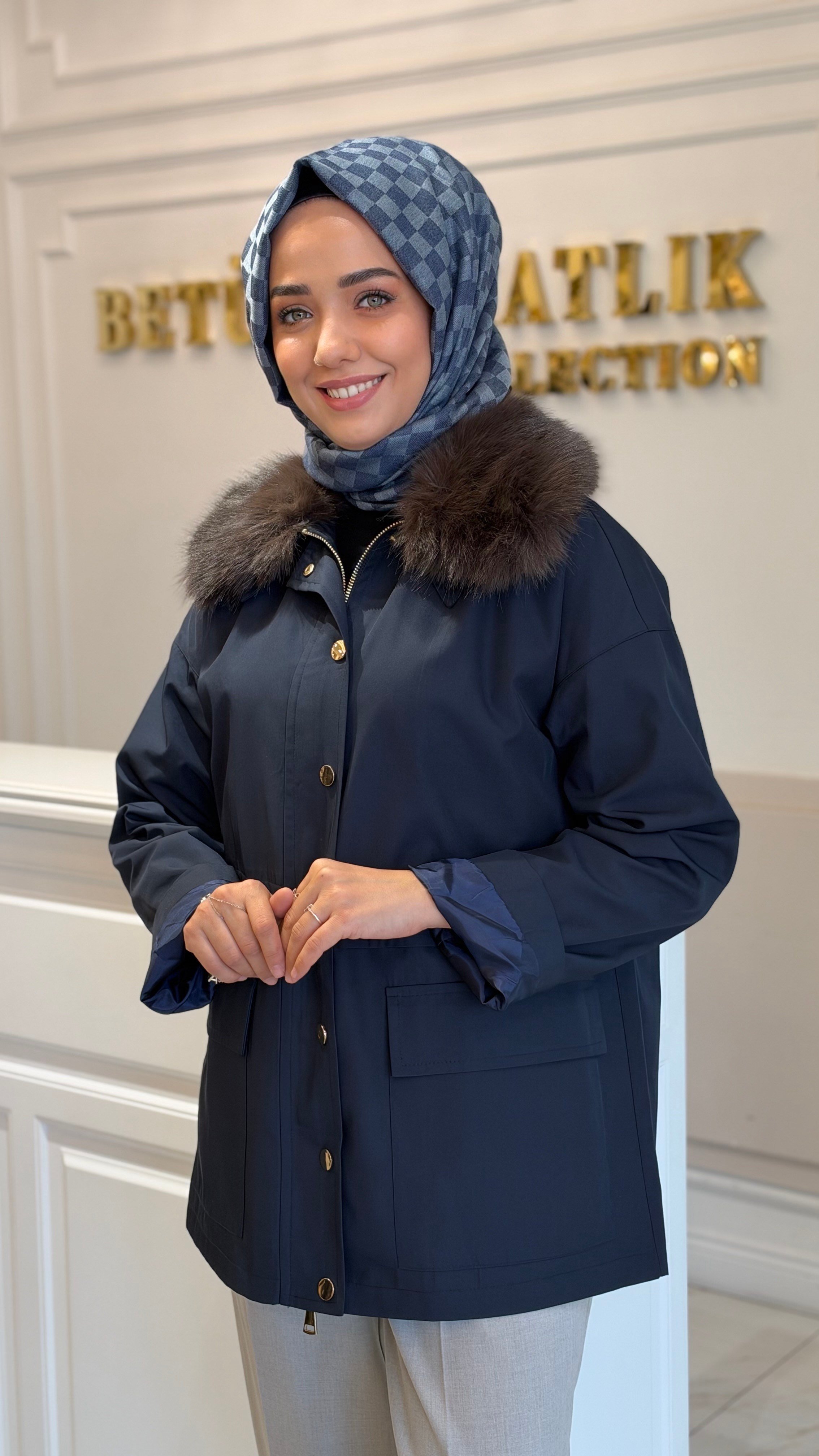 MISSEMRAMISS 5481 SPECIAL KÜRKLÜ PARKA LACİVERT