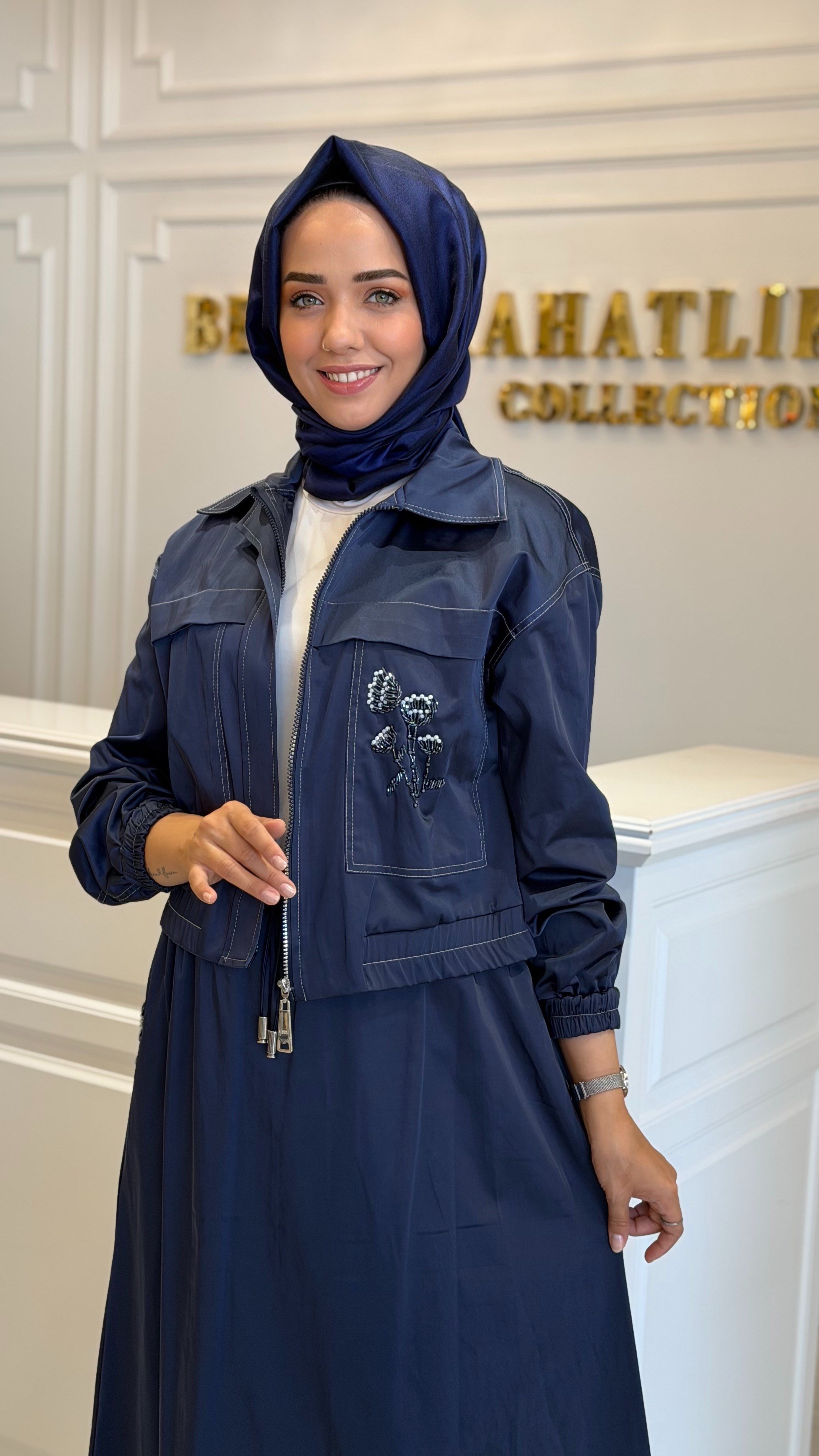 MİSSEMRAMİSS 5371 NORA NAKIŞLI TAKIM LACİVERT