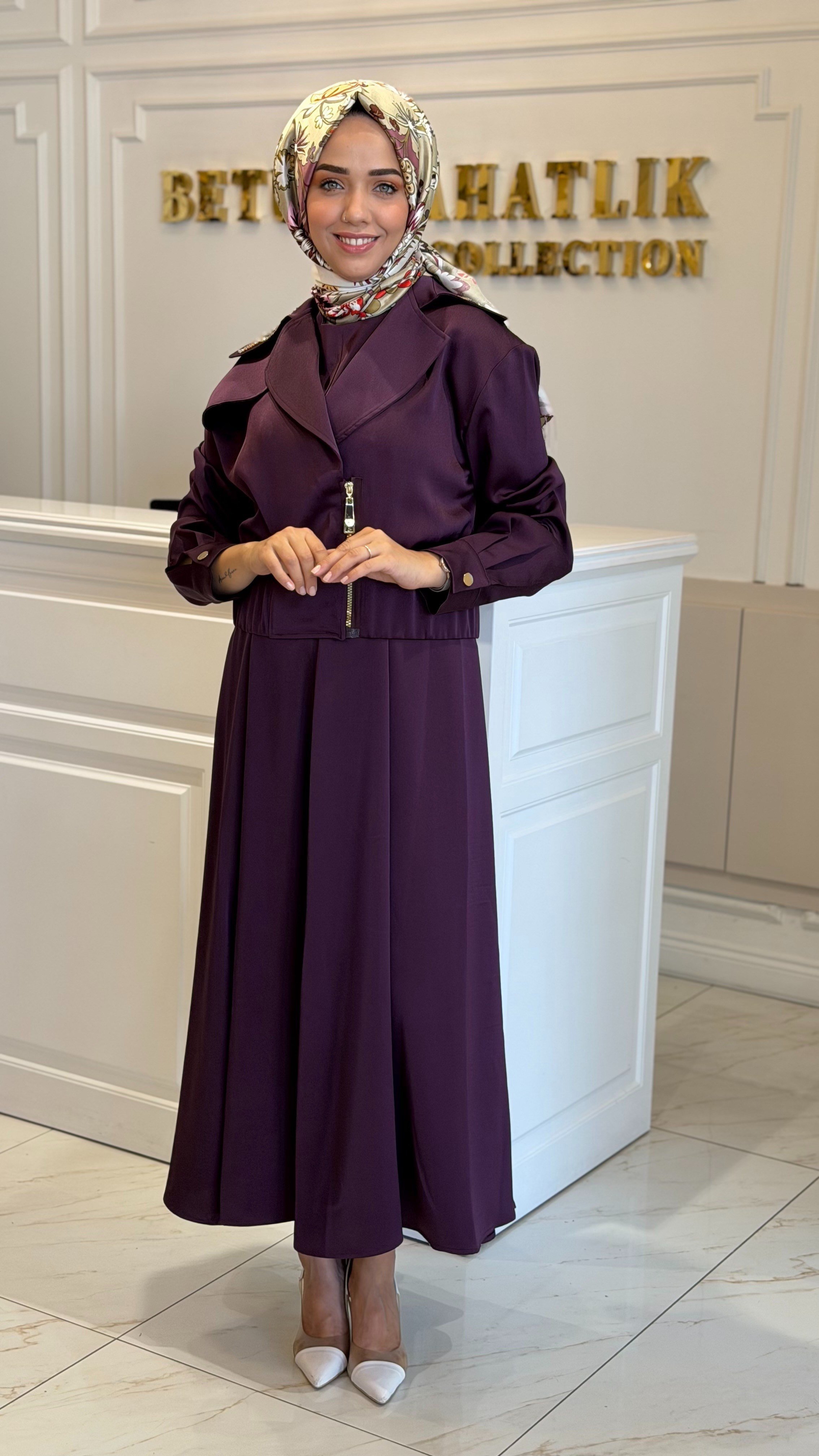 MİSSEMRAMİSS 5375 LAYER İÇ ELBİSE CEKET TAKIM MÜRDÜM