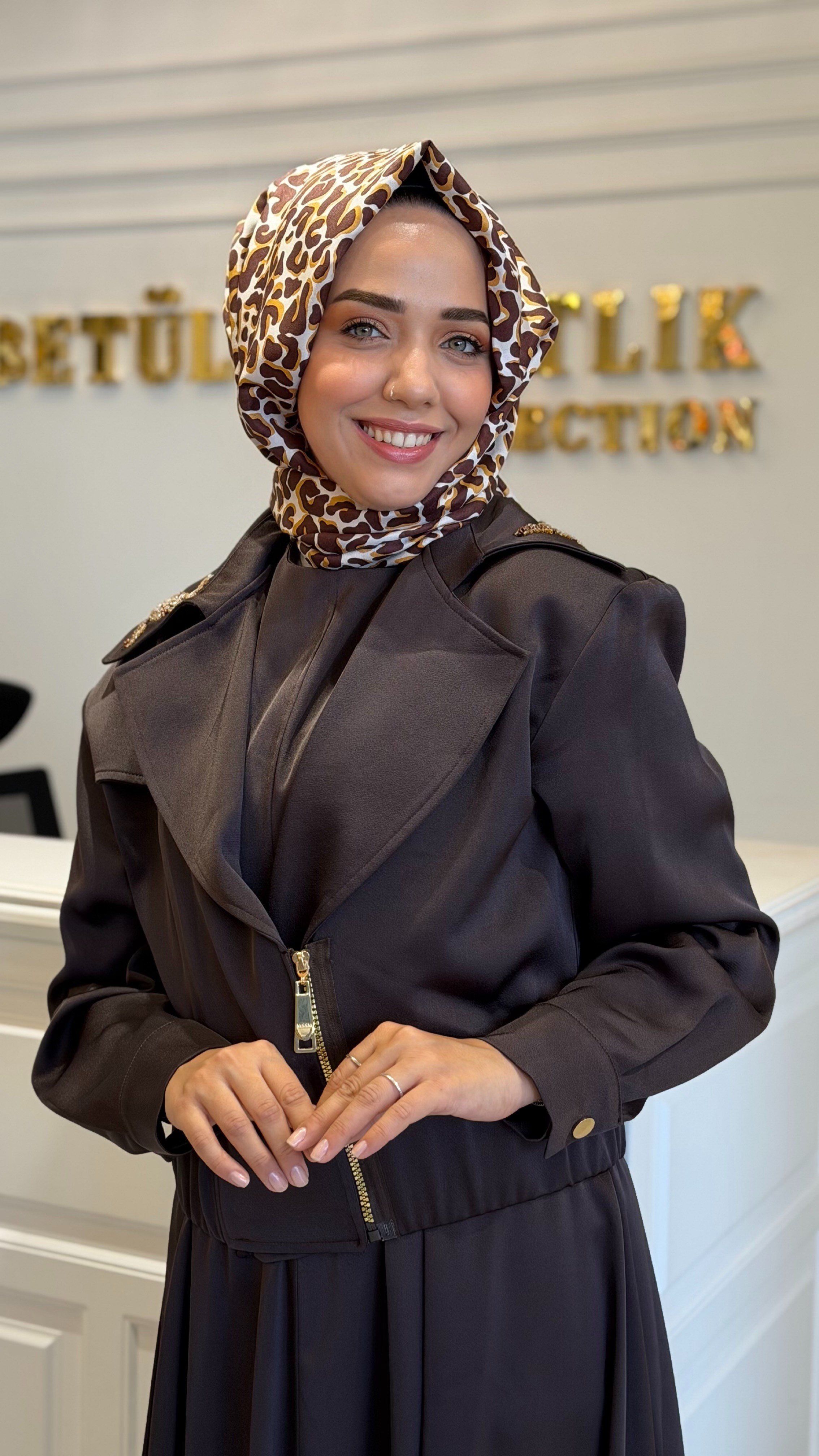 MİSSEMRAMİSS 5375 LAYER İÇ ELBİSE CEKET TAKIM KAHVE