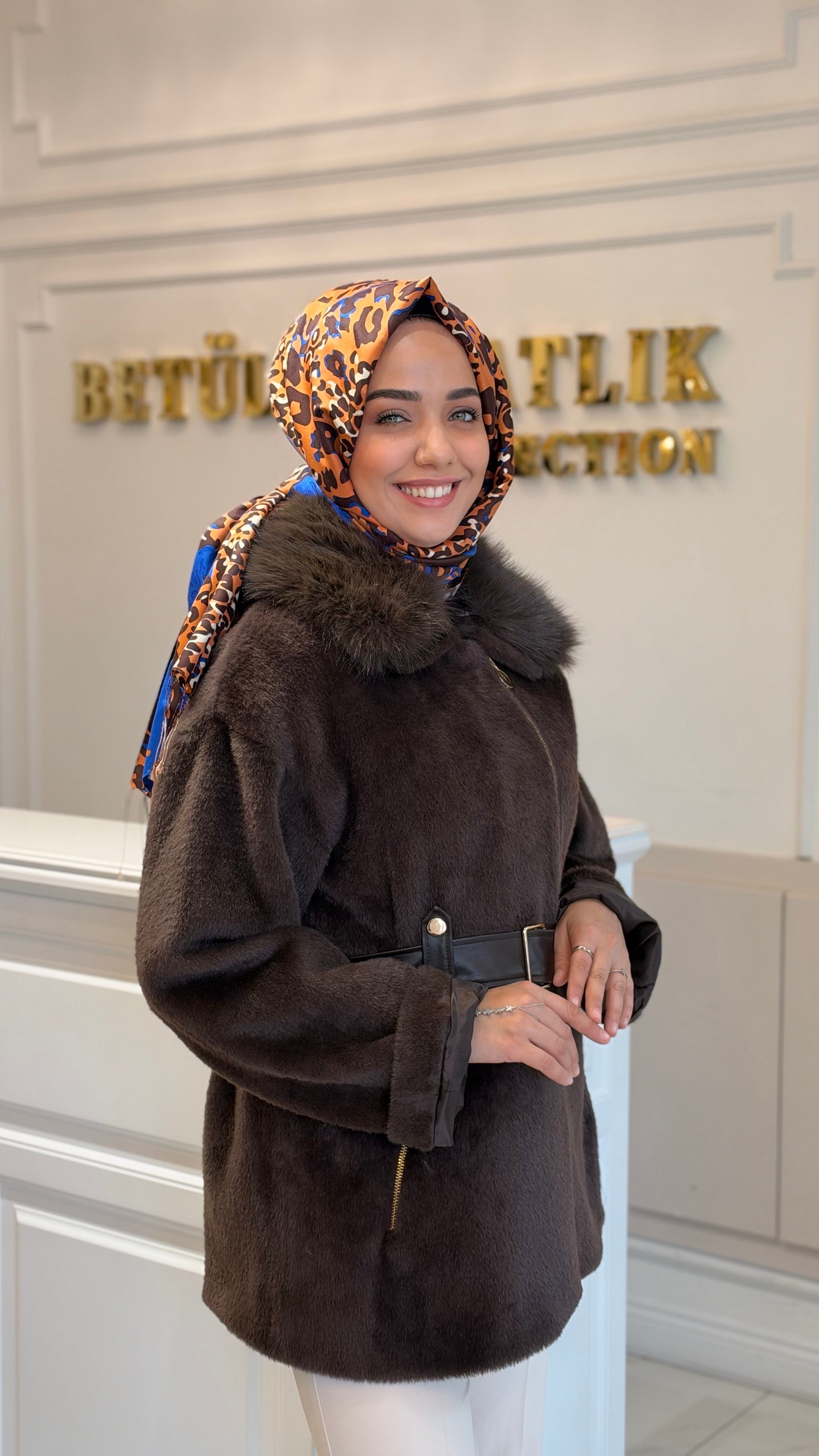 MISSEMRAMISS 5482 KÜRKLÜ ALCANTRA MONT KAHVE