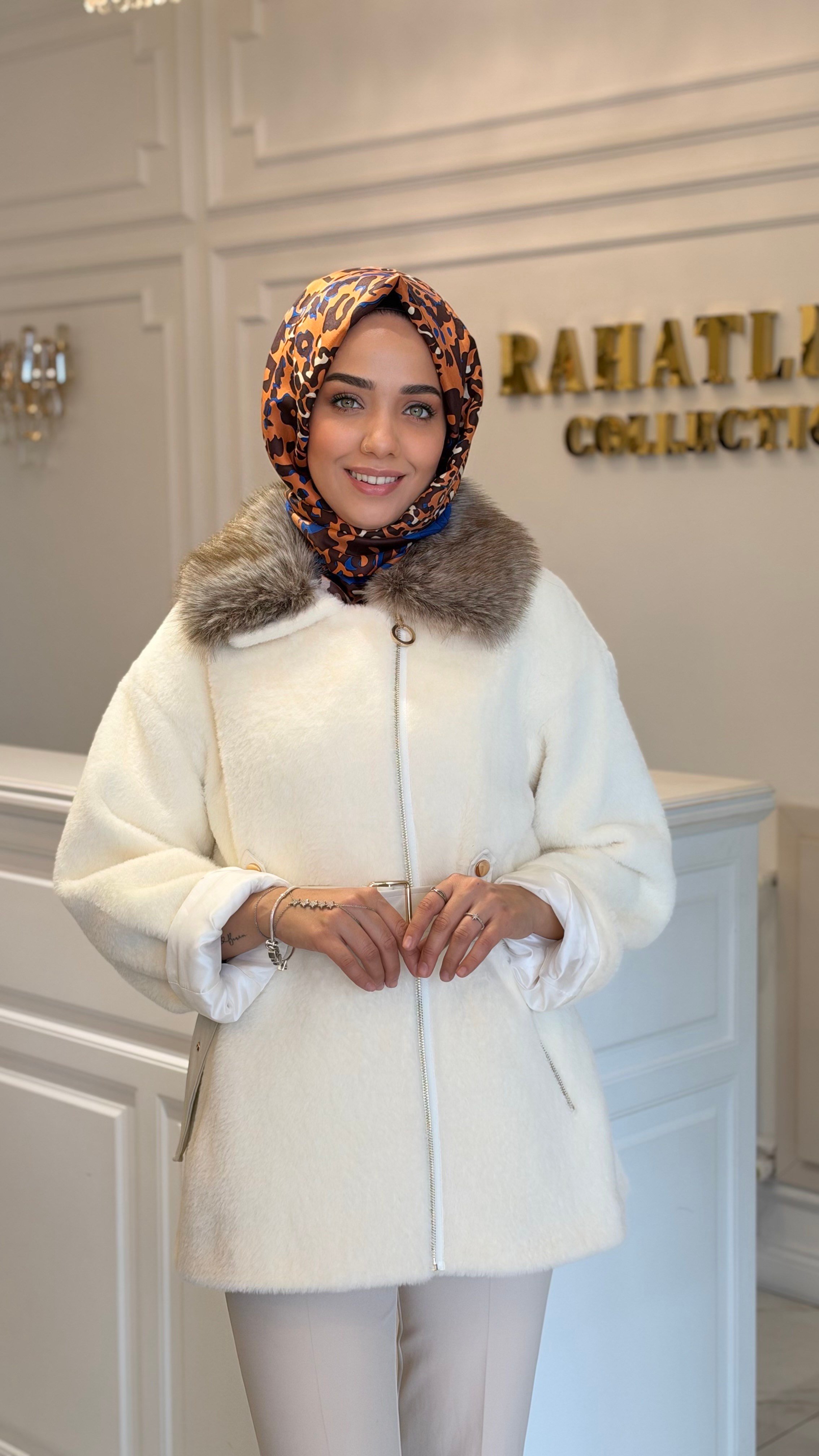 MISSEMRAMISS 5482 KÜRKLÜ ALCANTRA MONT EKRU