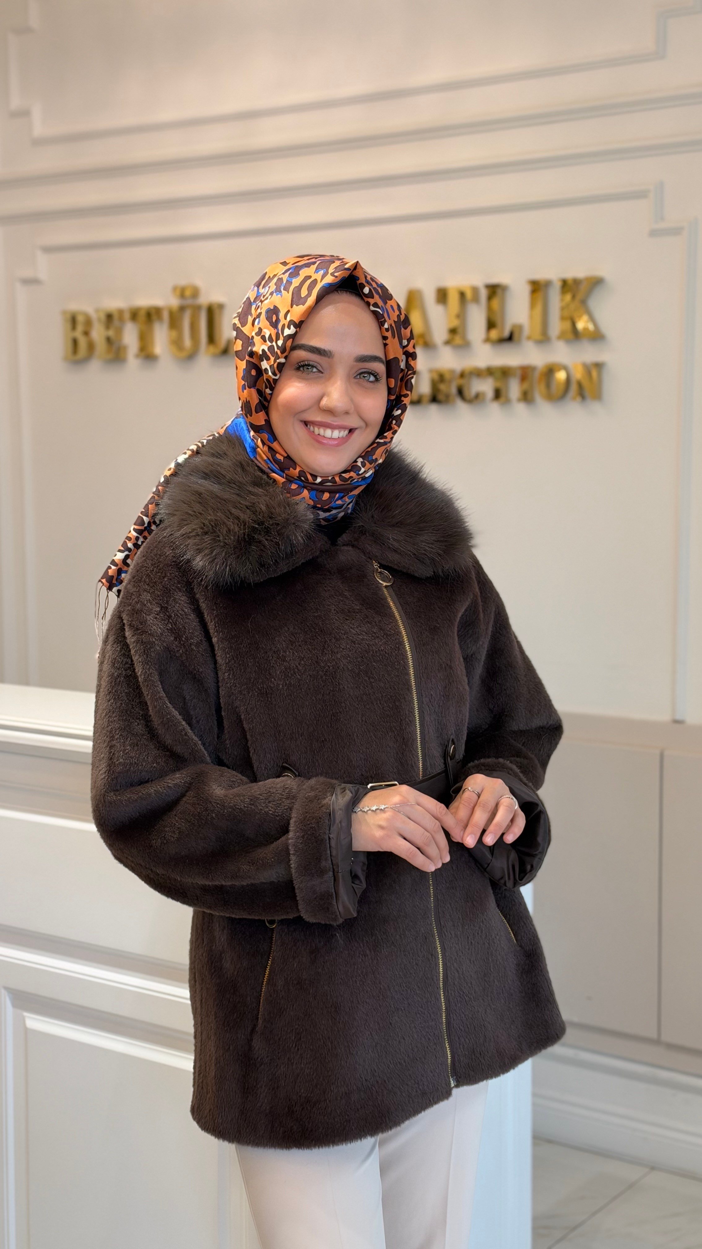 MISSEMRAMISS 5482 KÜRKLÜ ALCANTRA MONT KAHVE