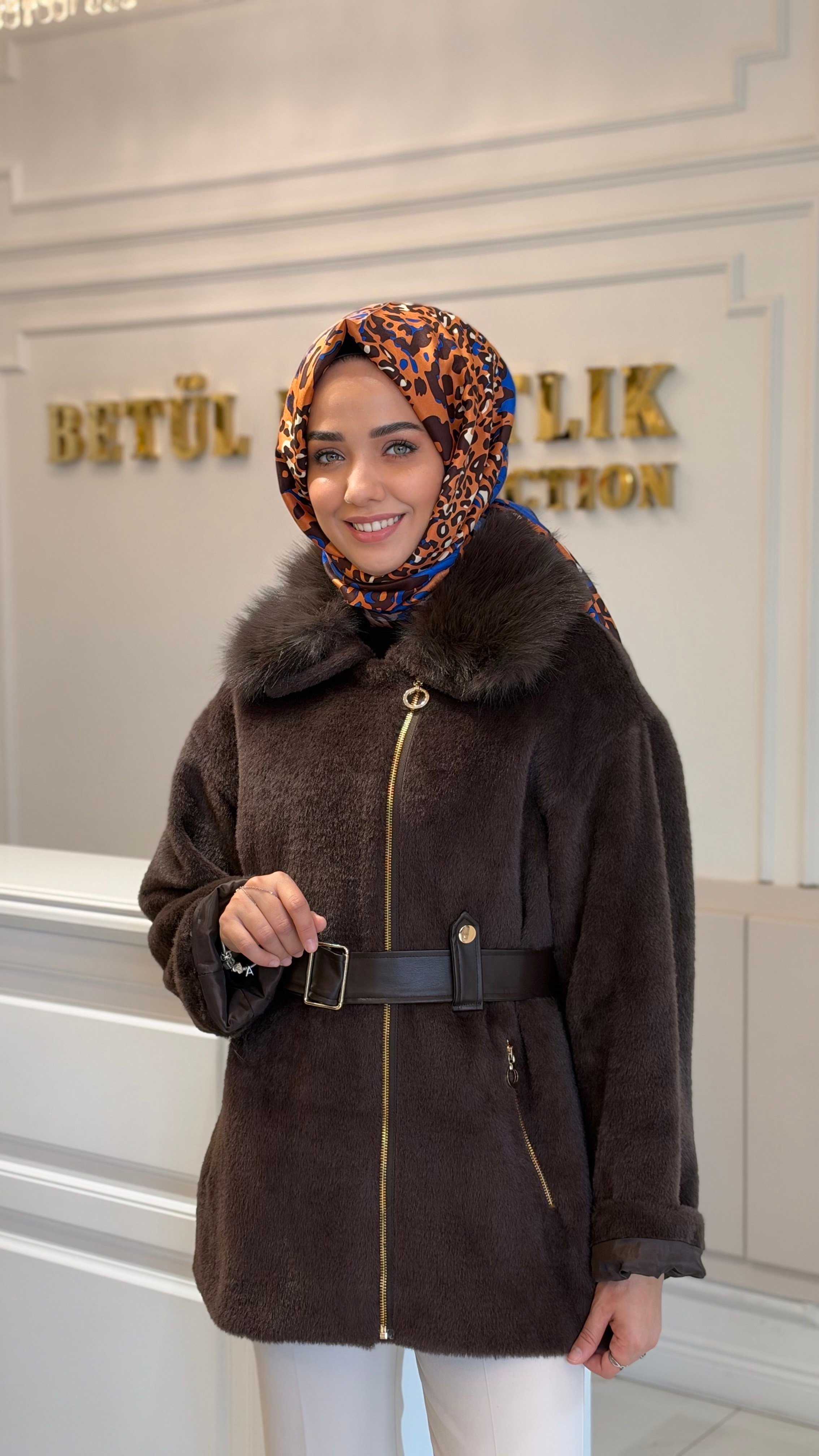 MISSEMRAMISS 5482 KÜRKLÜ ALCANTRA MONT KAHVE