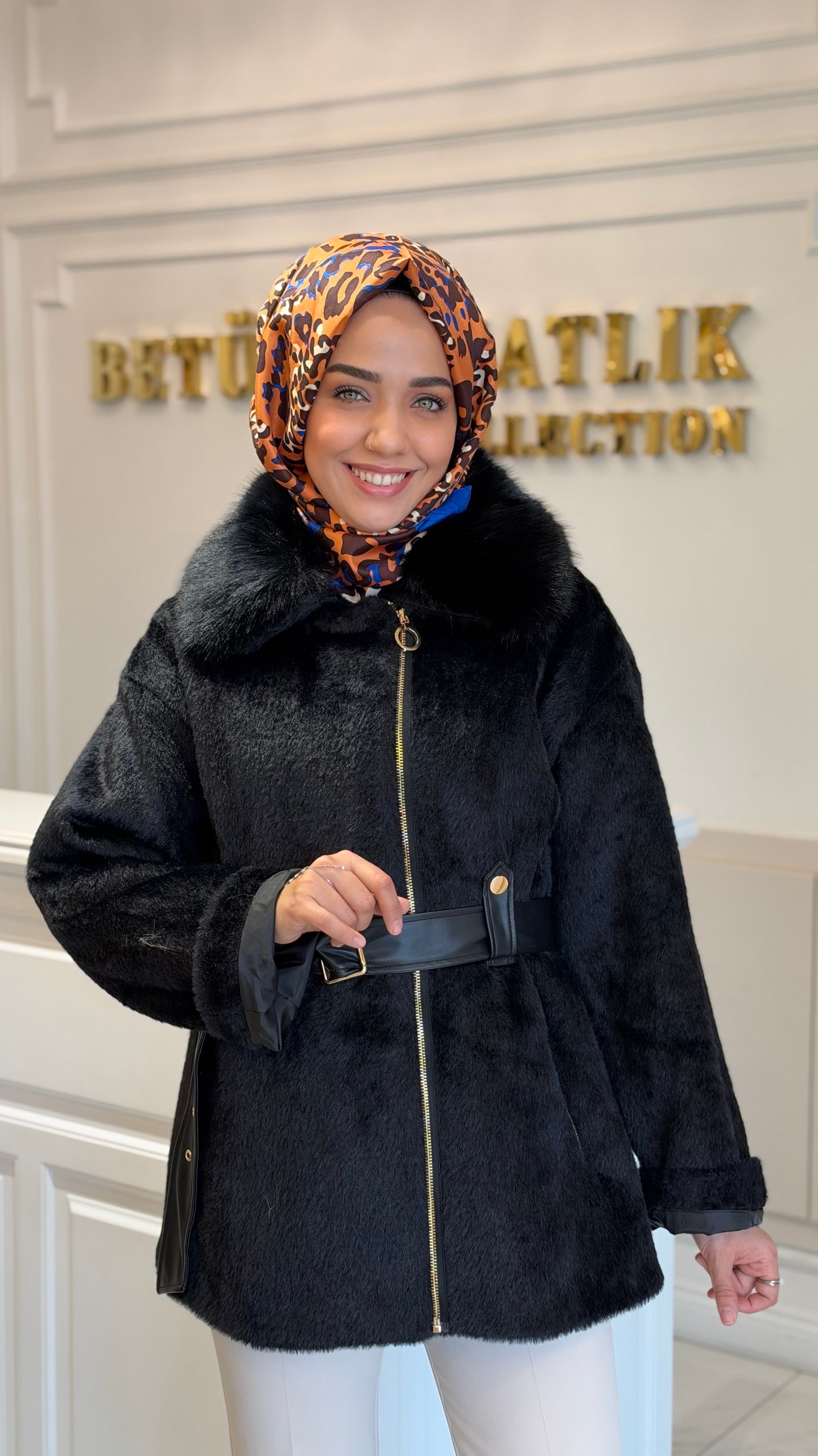 MISSEMRAMISS 5482 KÜRKLÜ ALCANTRA MONT SİYAH