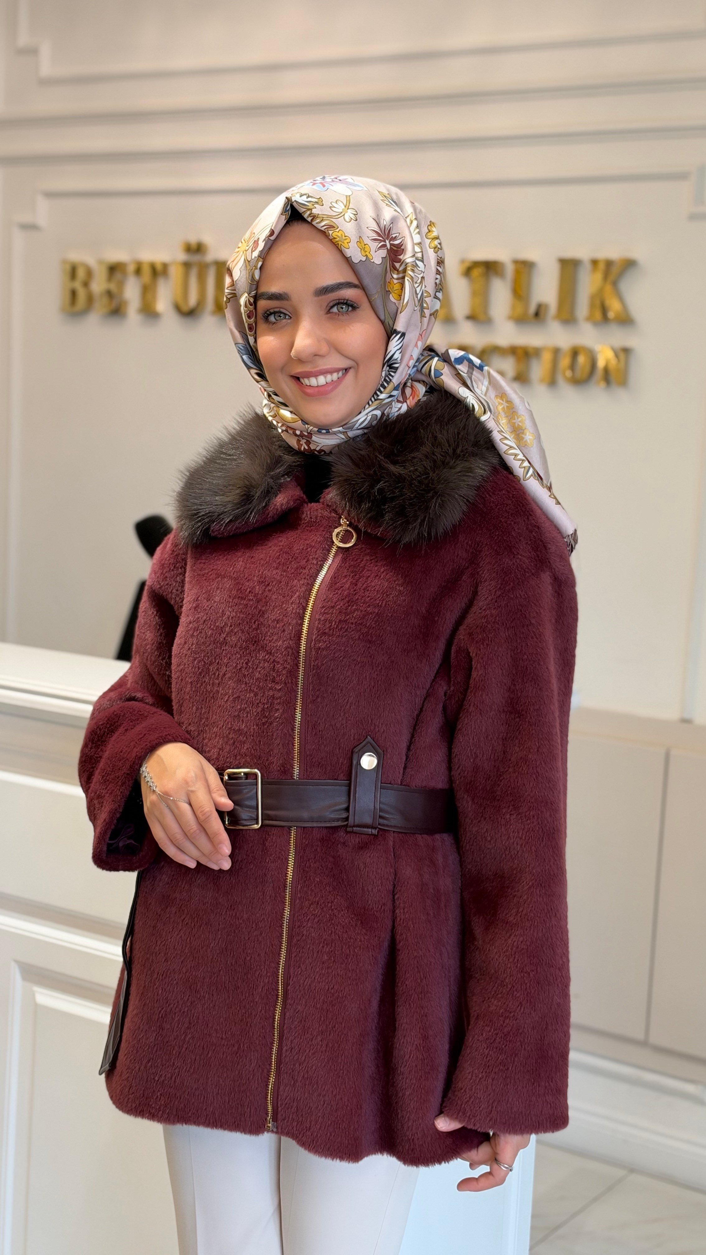 MISSEMRAMISS 5482 KÜRKLÜ ALCANTRA MONT BORDO