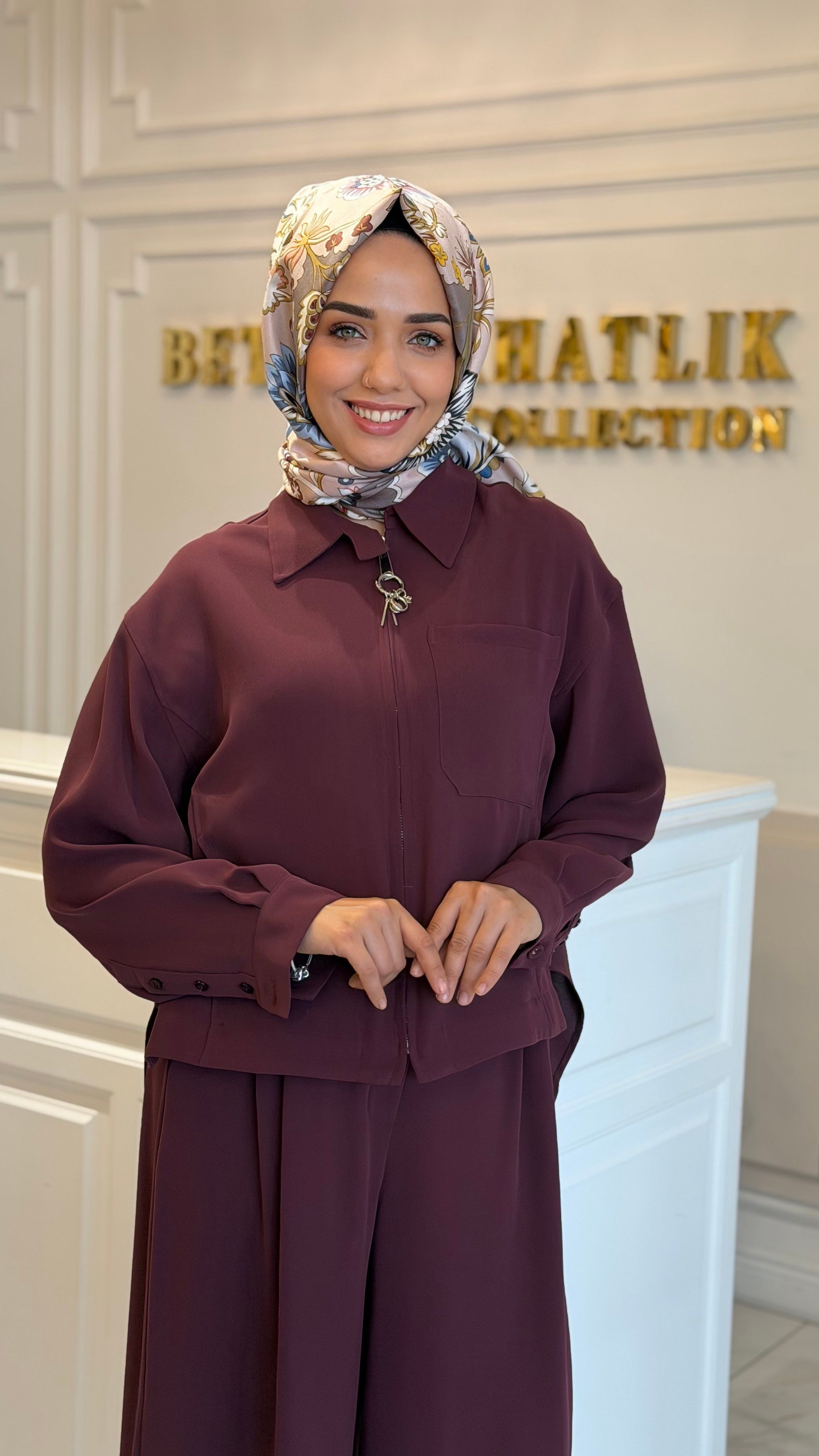 MISSEMRAMISS 5527 ROSELLA CEKET PANTOLONLU TAKIM BORDO