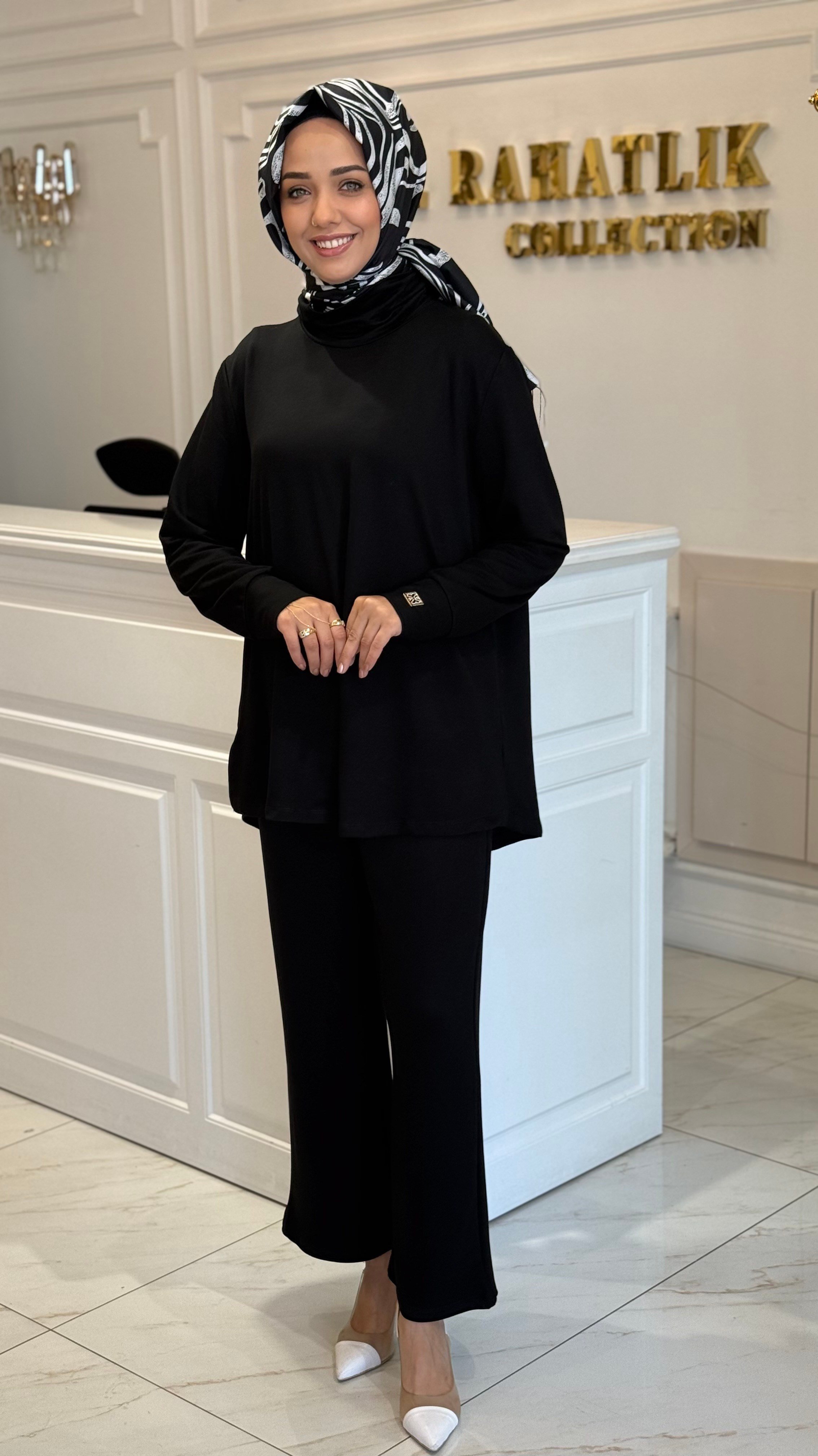 MISSEMRAMISS 5453 İPEK PAMUK BASIC TAKIM SİYAH
