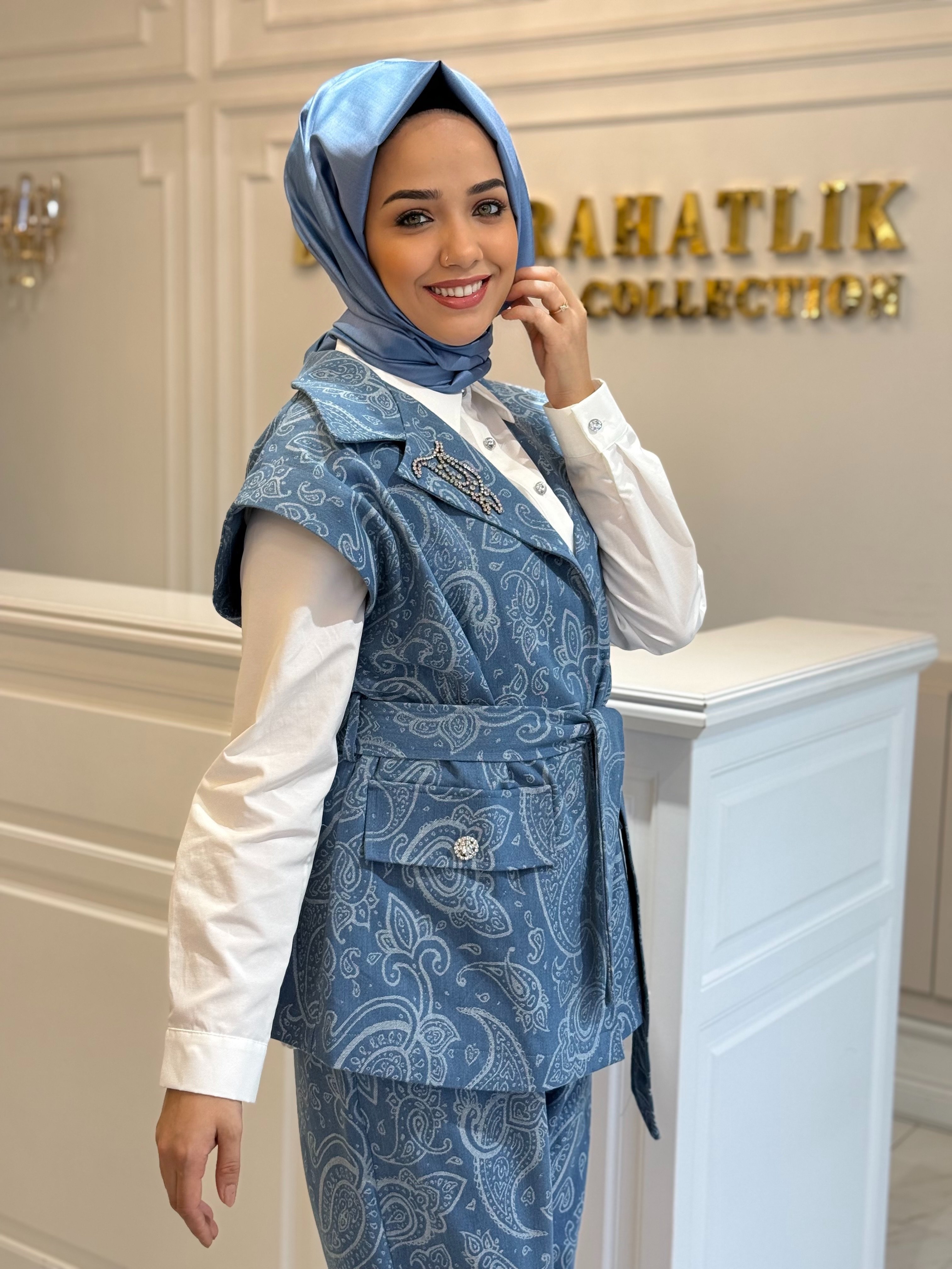 MY312 9501 YELEK MAVİ