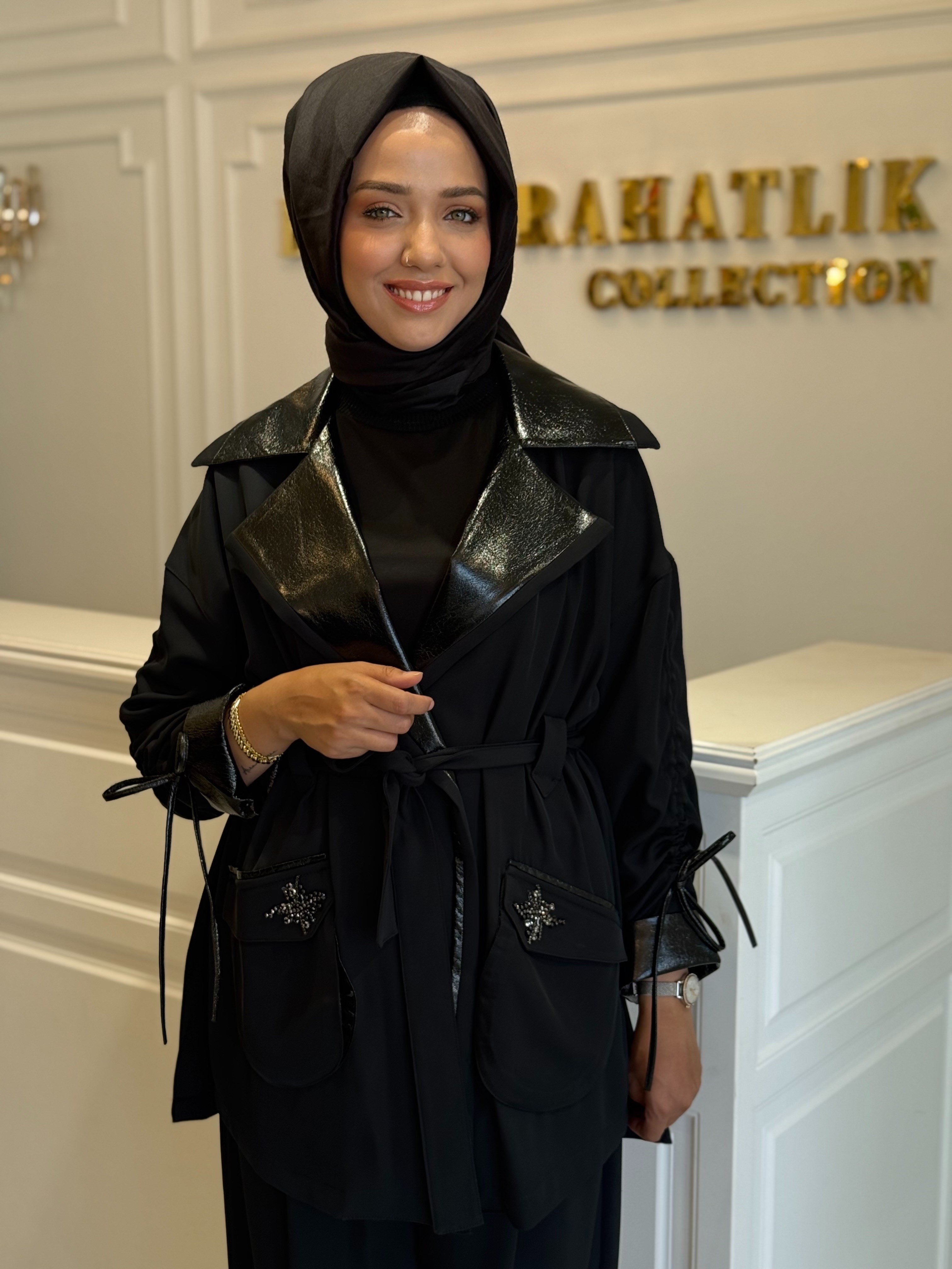 MY312 1720 RUGAN DERİLİ TAKIM SİYAH