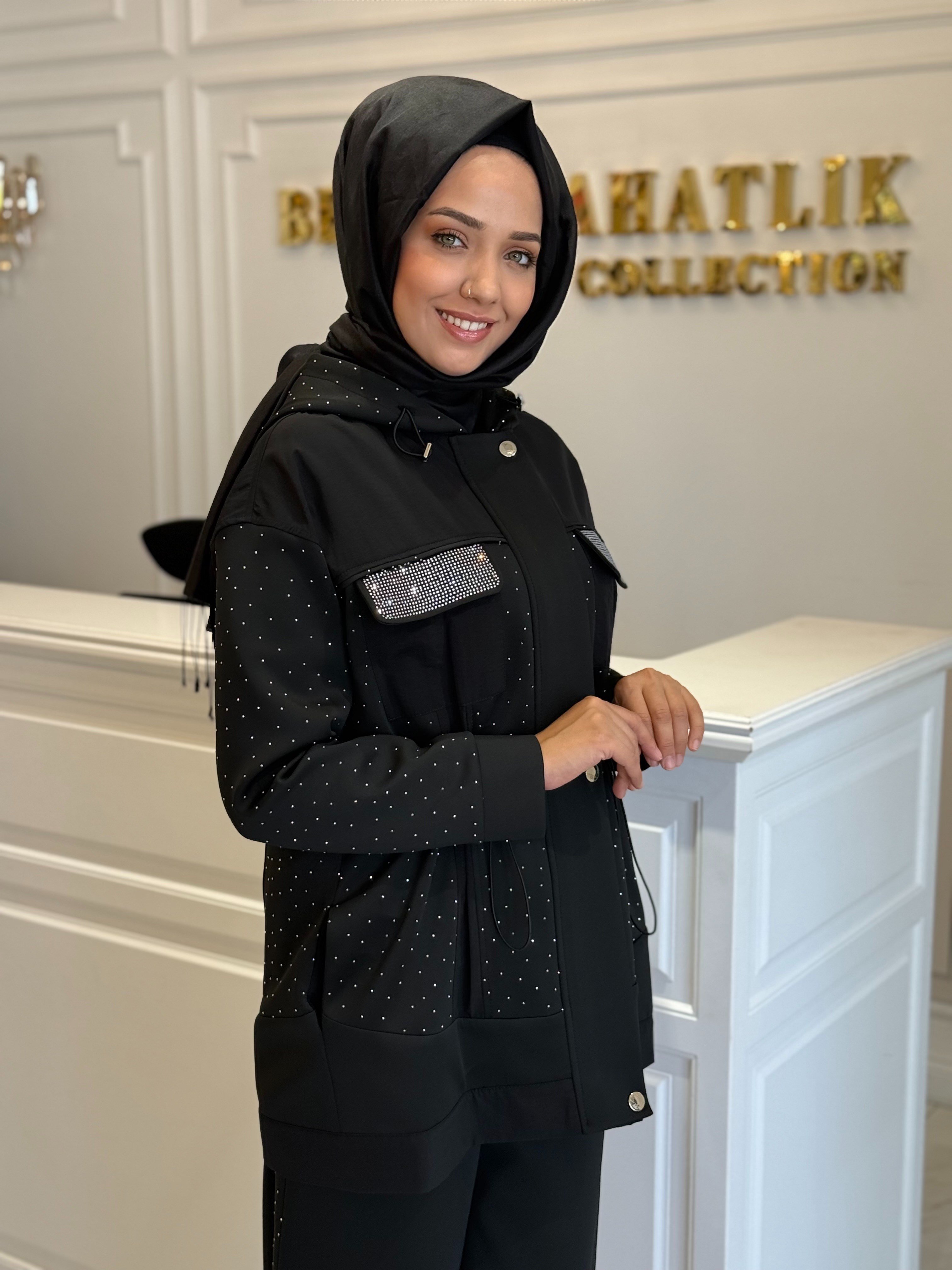 MY312 1724 TAŞLI TAKIM SİYAH