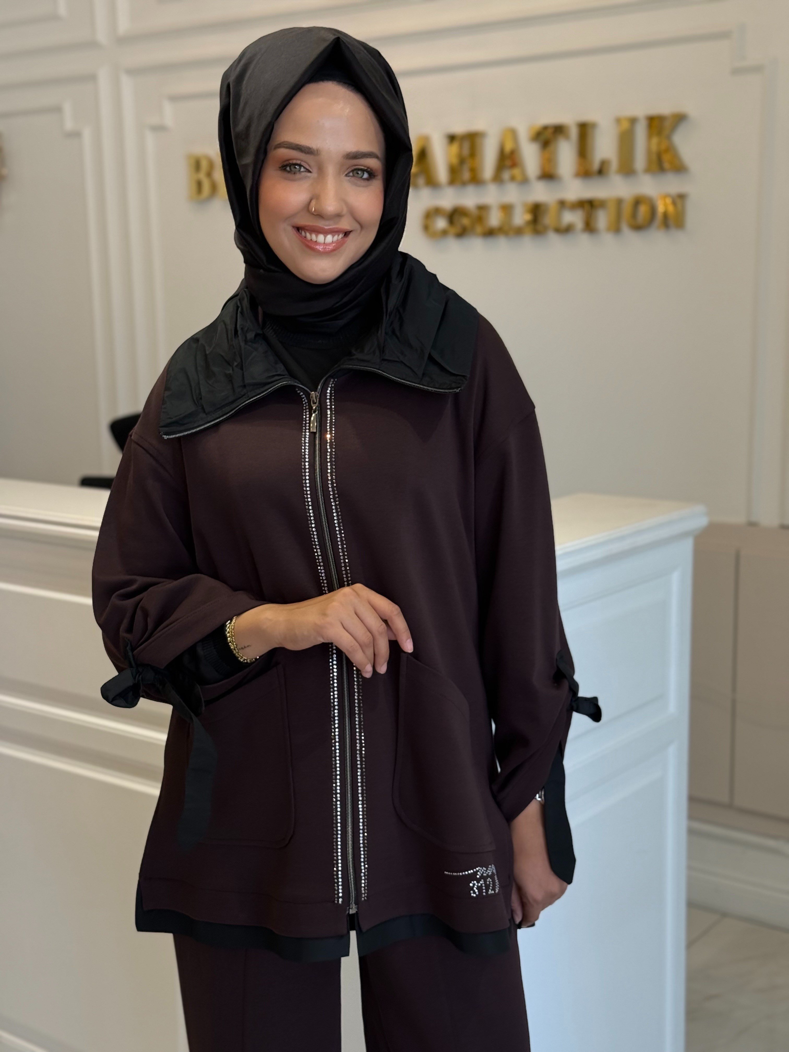 MY312 1729 ARKASI BASKILI TAŞLI TAKIM KAHVE