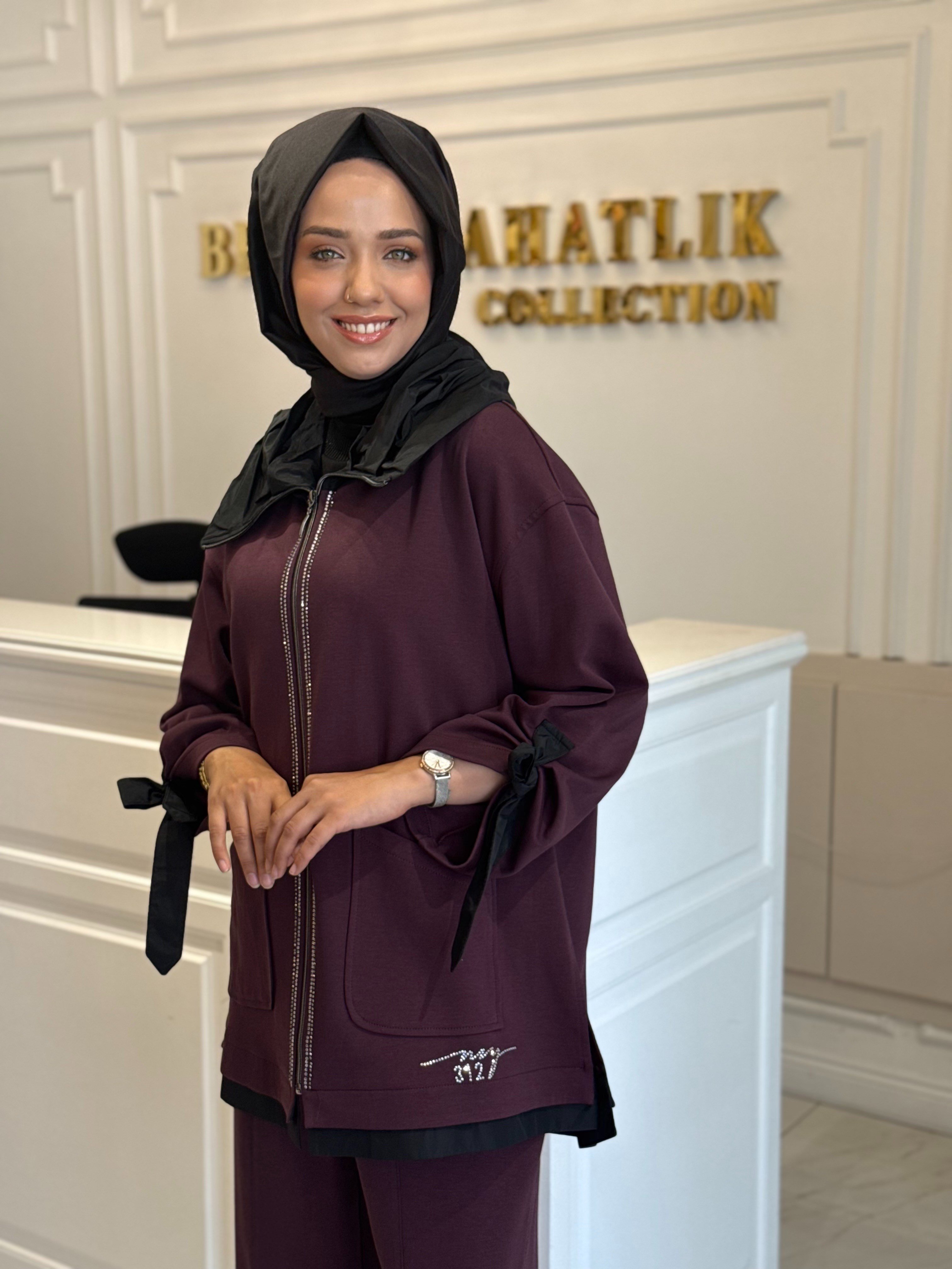 MY312 1729 ARKASI BASKILI TAŞLI TAKIM MÜRDÜM