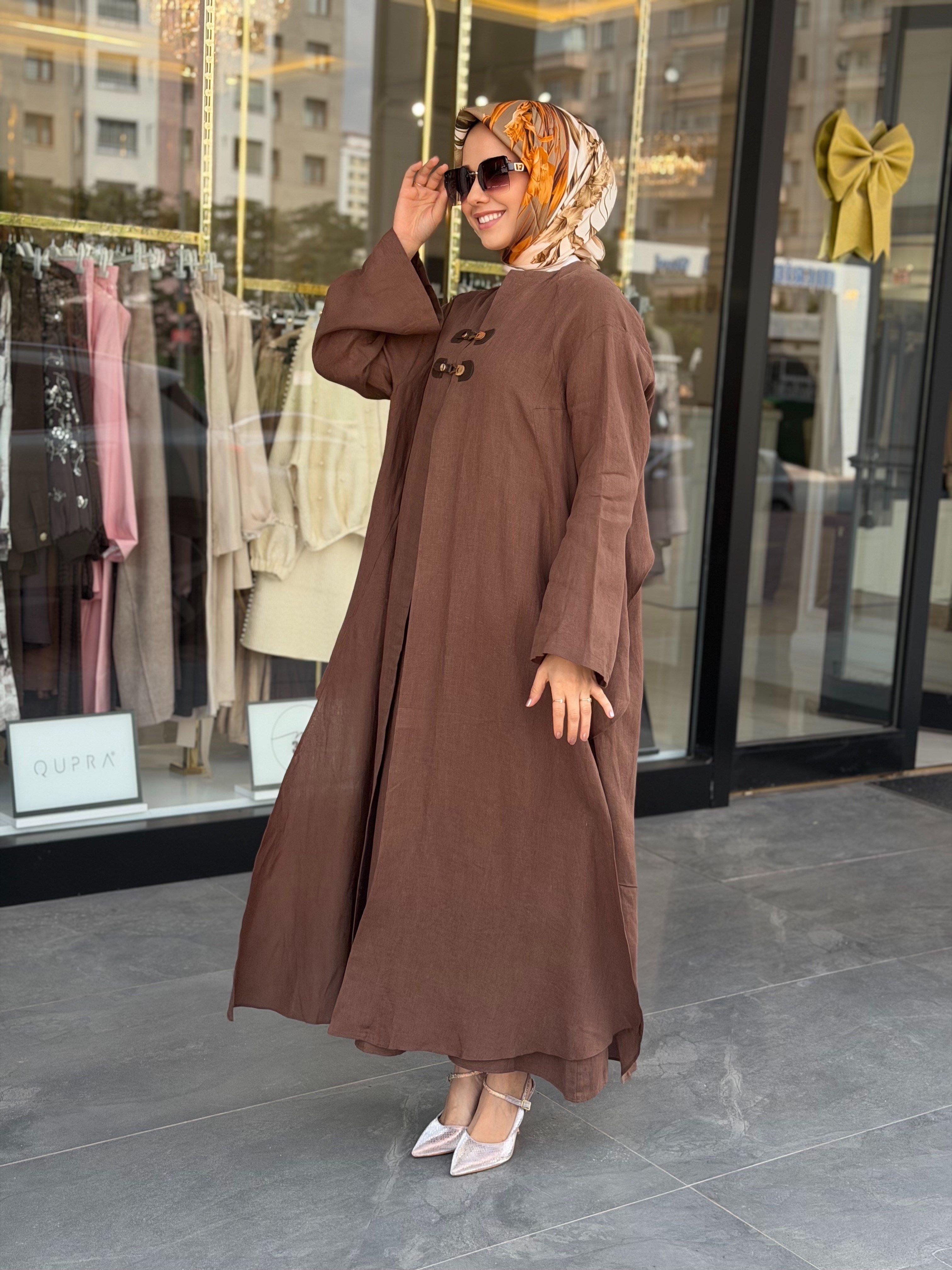 QUPRA 1530 ELBİSE KAHVE
