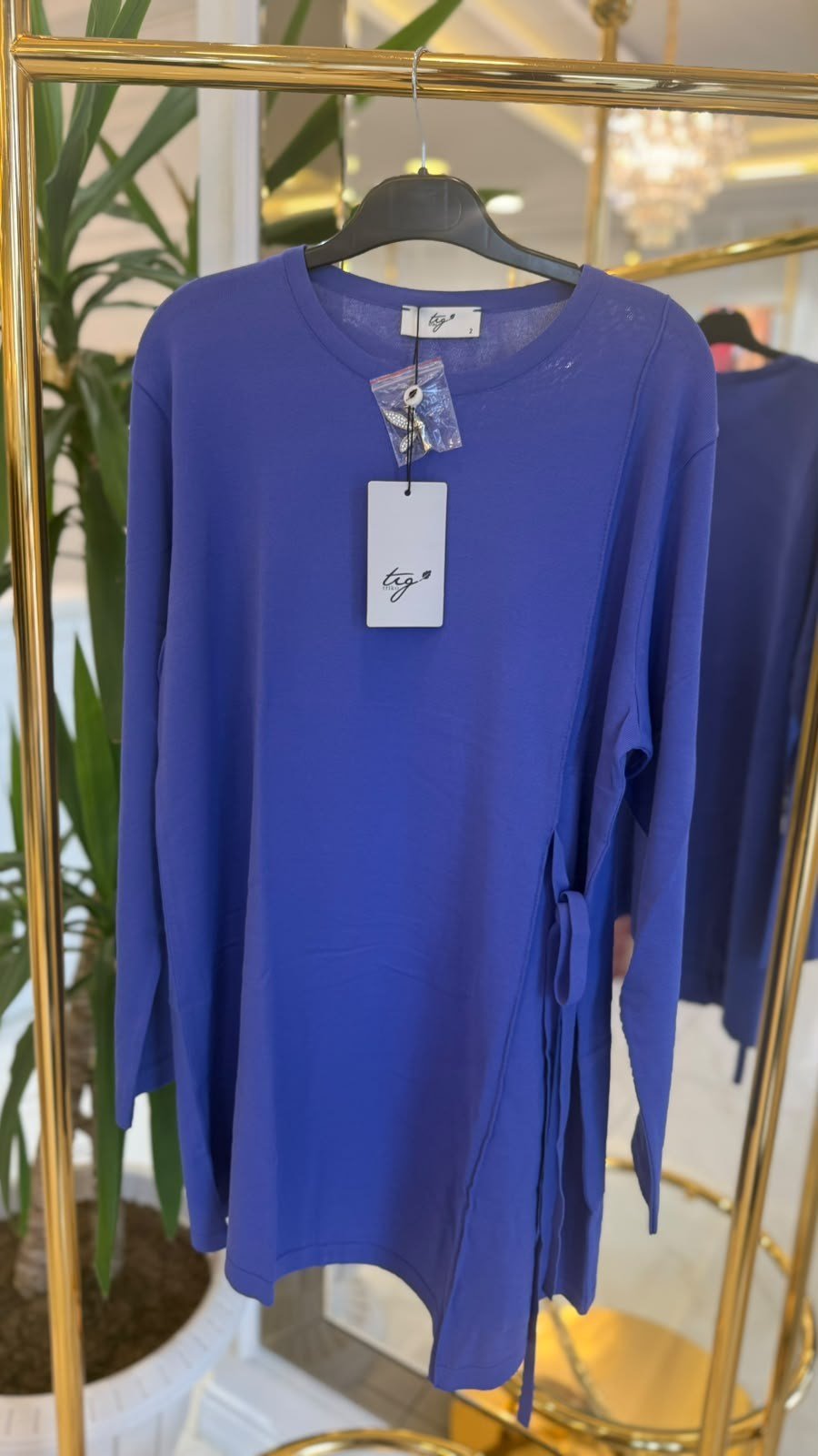 TIĞ TRİKO 2111 BAĞLAMA DETAYLI RAYON TUNİK LİLA