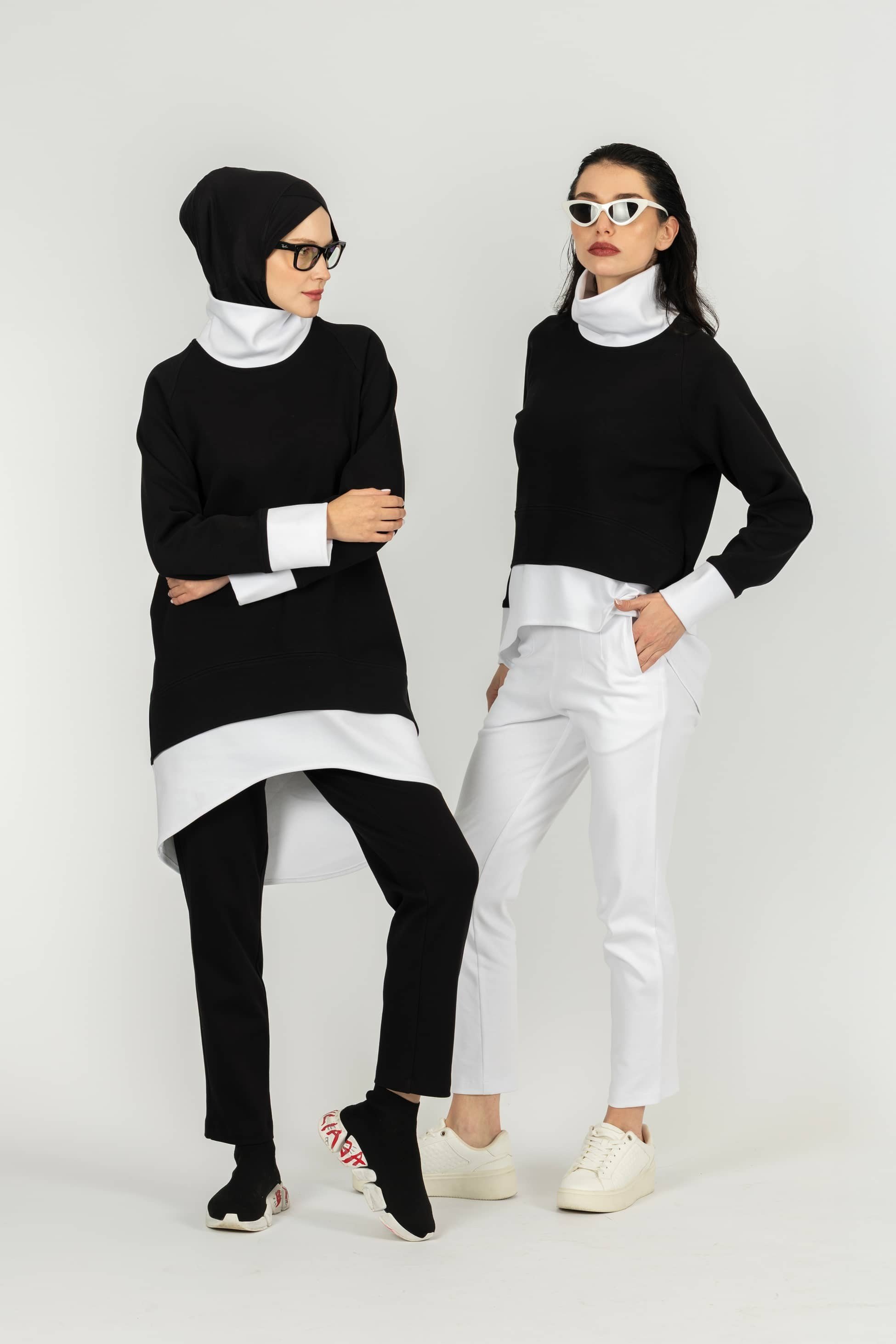 Boğazlı Kısa Sweat