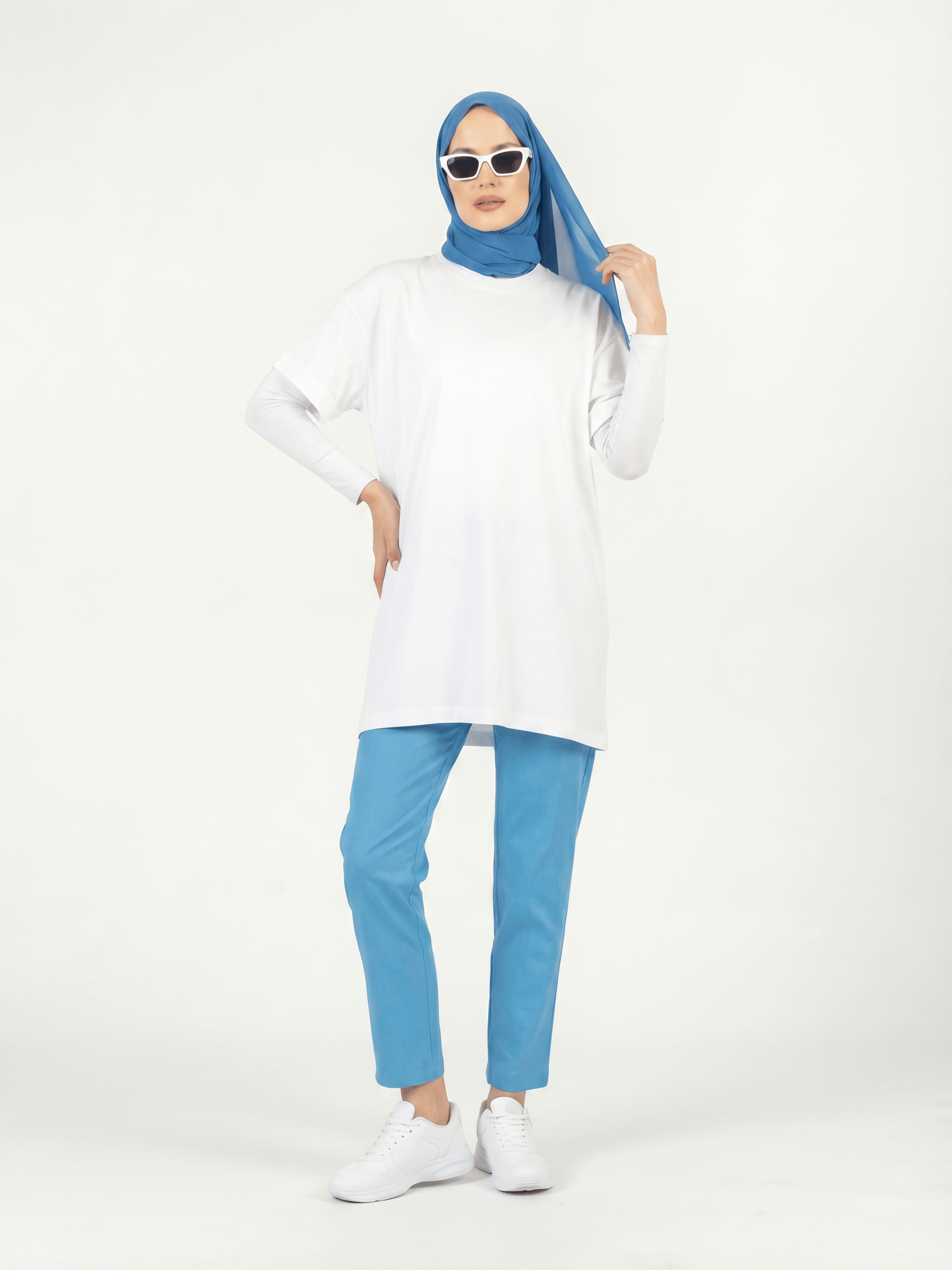 İnterlok Kumaş Oversize Kesim Kadın Tişört