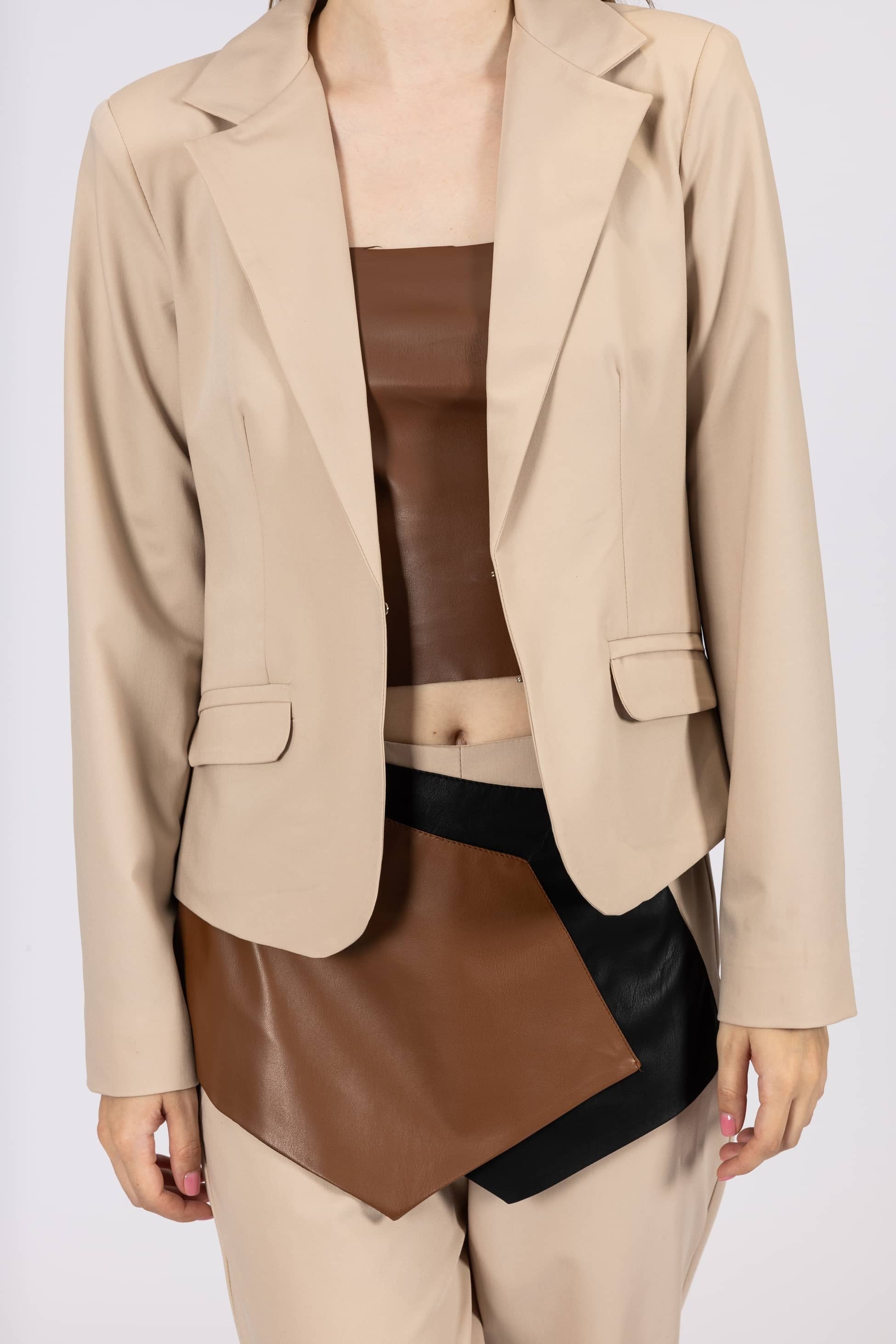 Kendall Ceket & Deri Kemerli Pantolon