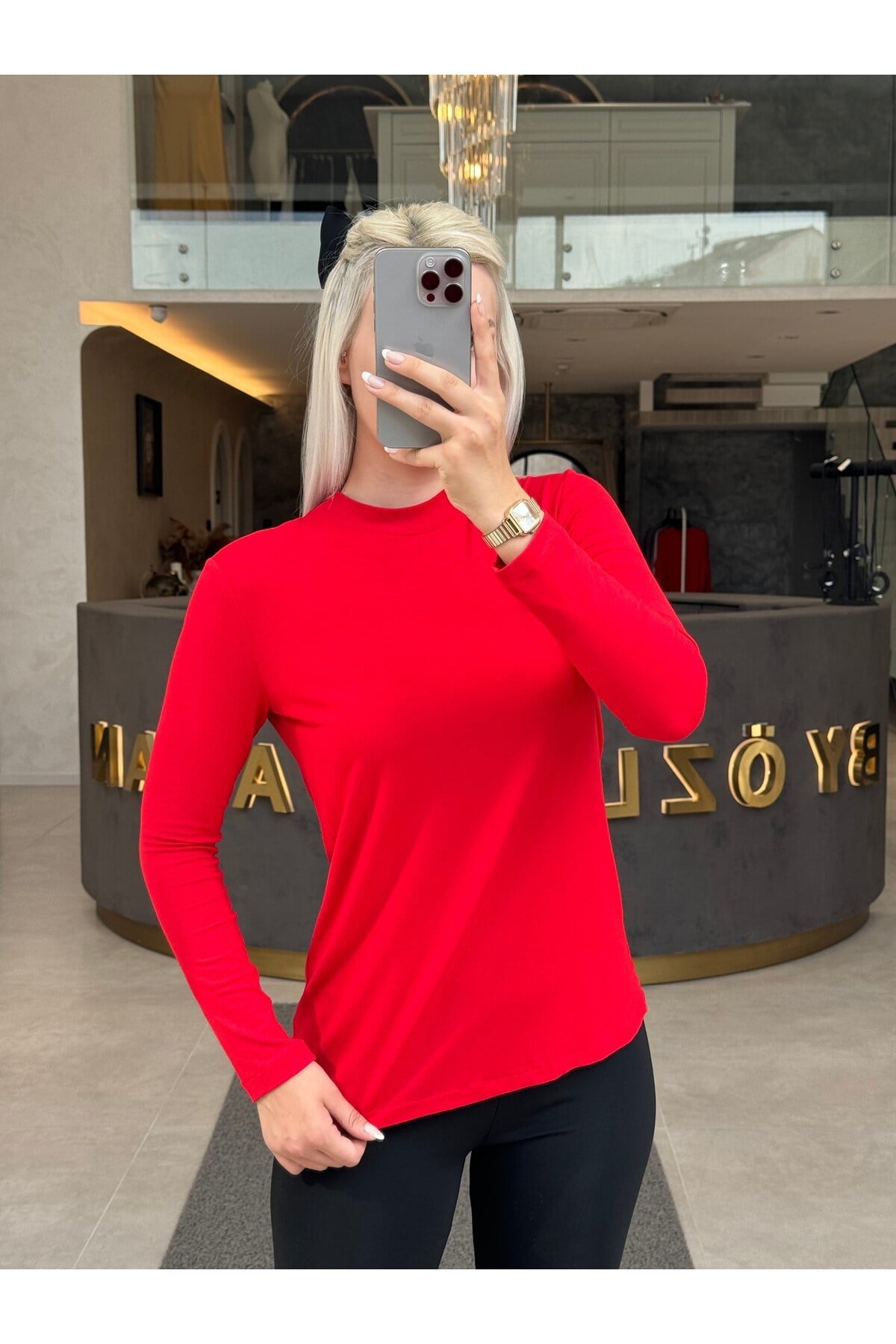 Uzun Kollu Basic Pamuk Penye Kadın Body