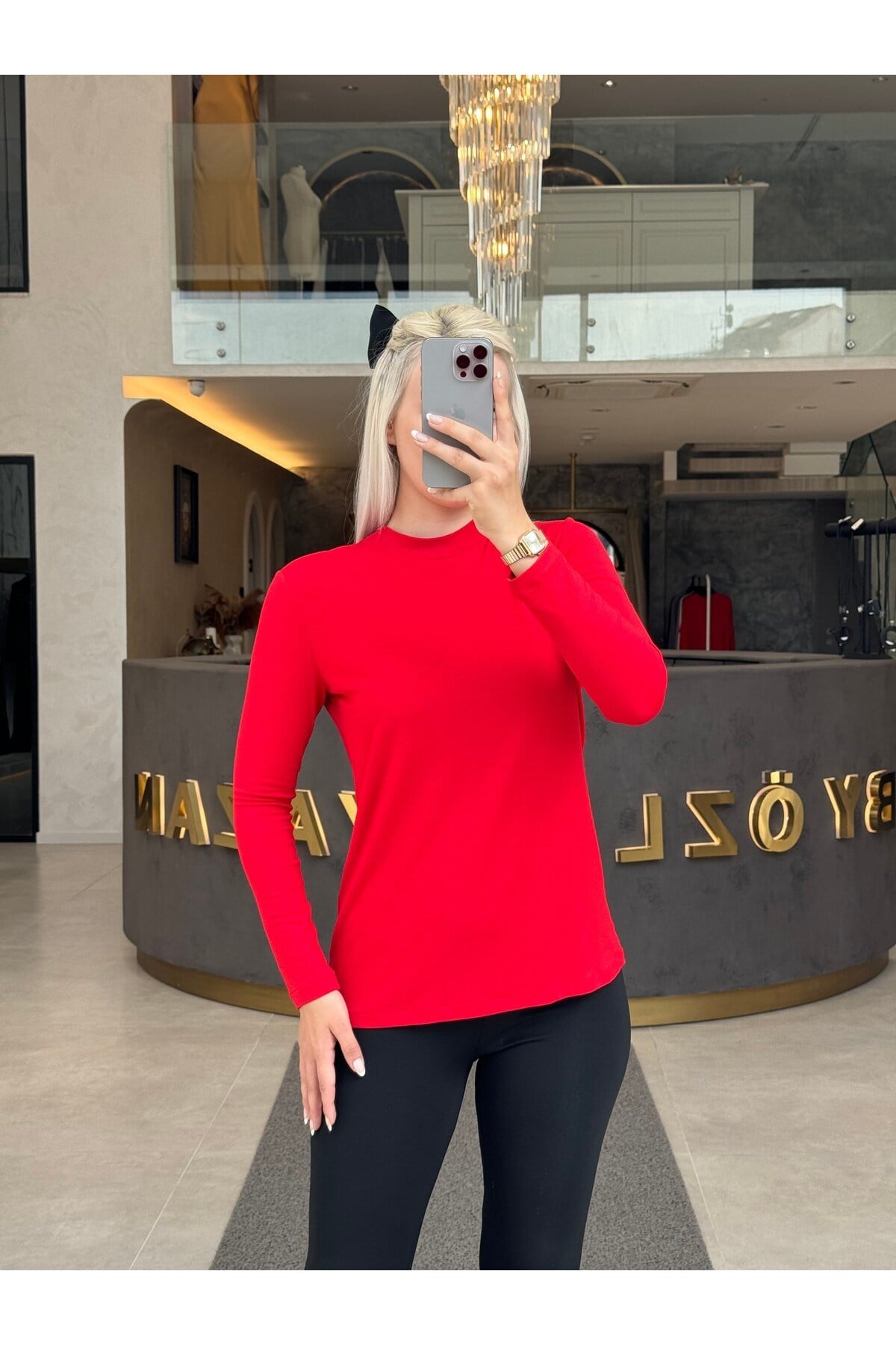 Uzun Kollu Basic Pamuk Penye Kadın Body