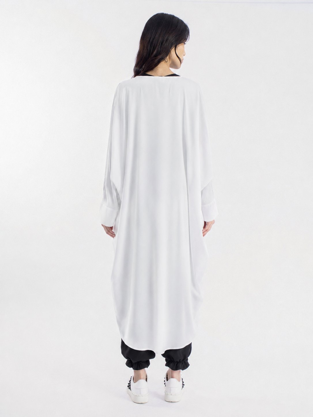 Uzun Oversize Dökümlü Kadın Kimono
