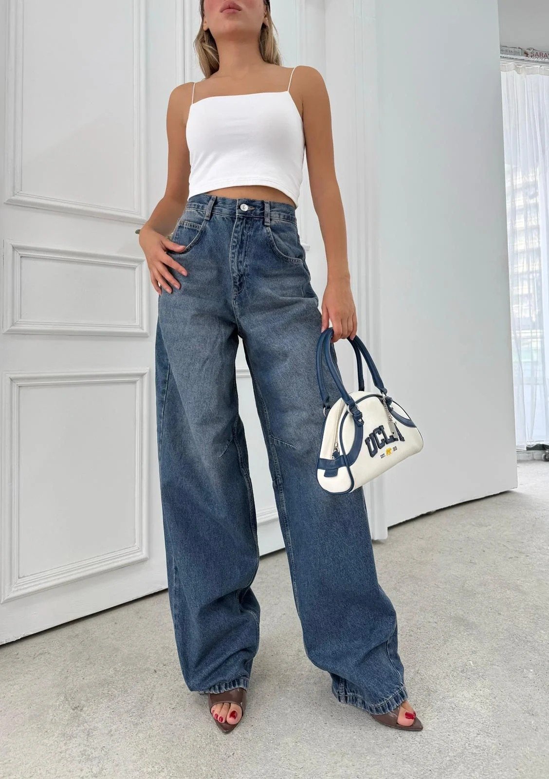 BEL TOKA DETAY BOL KESİM GENİŞ PAÇA BAGGY JEAN