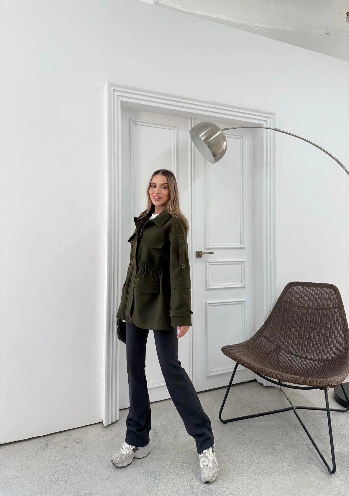 CEPLİ OMUZ APOLET DETAY İÇ ASTARLI KAŞE KABAN HAKİ