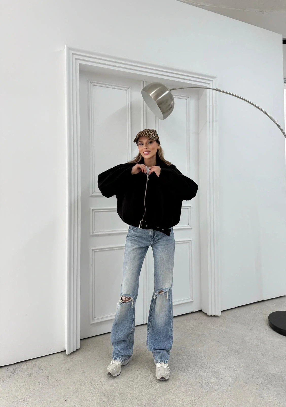 KEMER DETAY YAKALI İÇ ASTARLI KAŞE KABAN SİYAH 2076