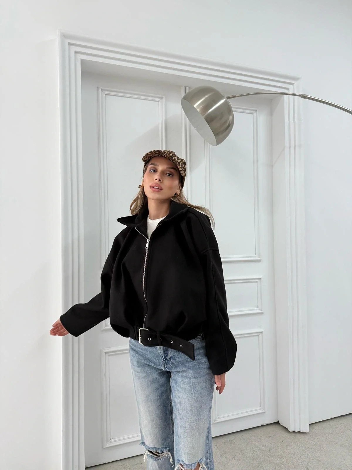 KEMER DETAY YAKALI İÇ ASTARLI KAŞE KABAN SİYAH 2076