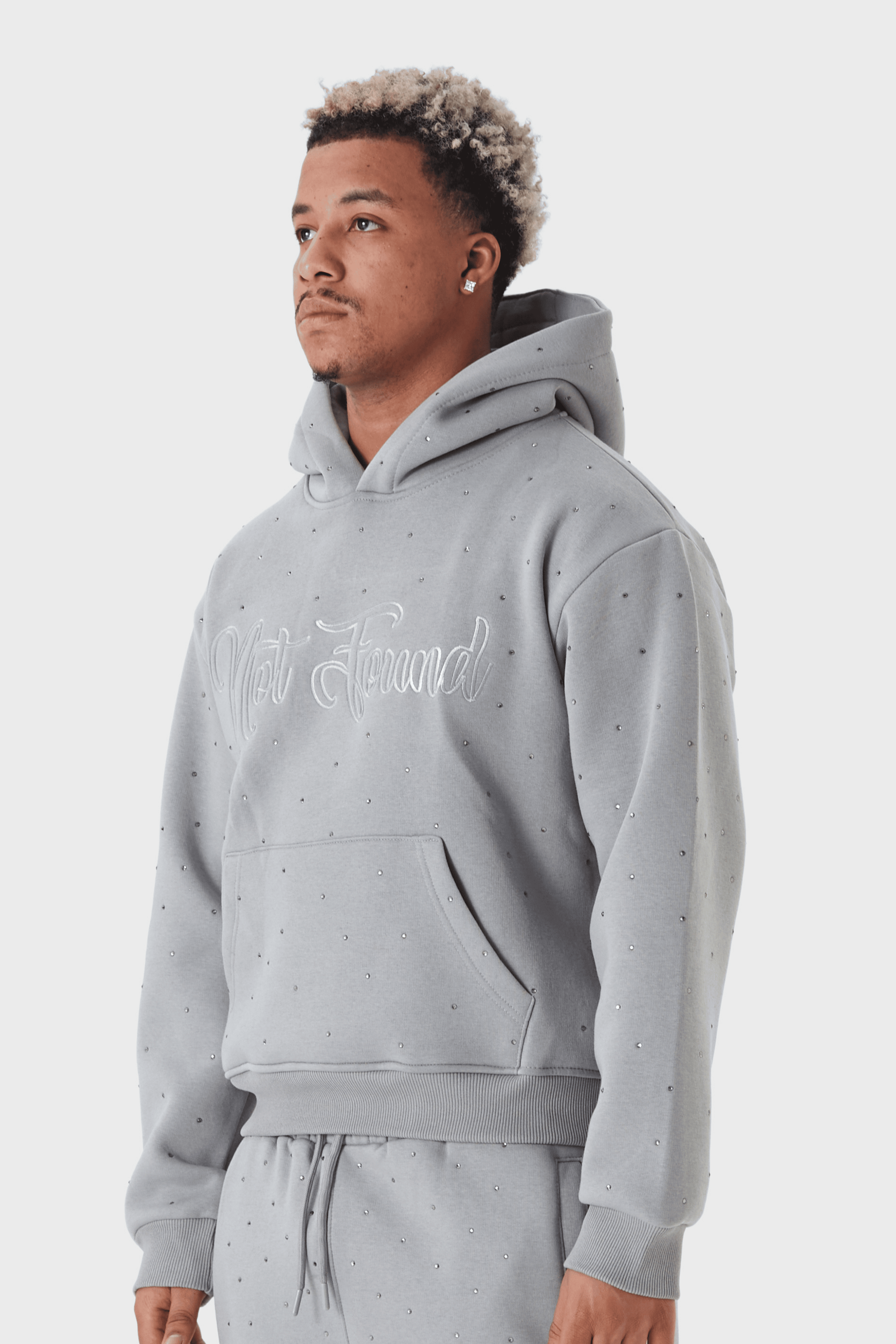 Erkek Üst Hoodie Gri