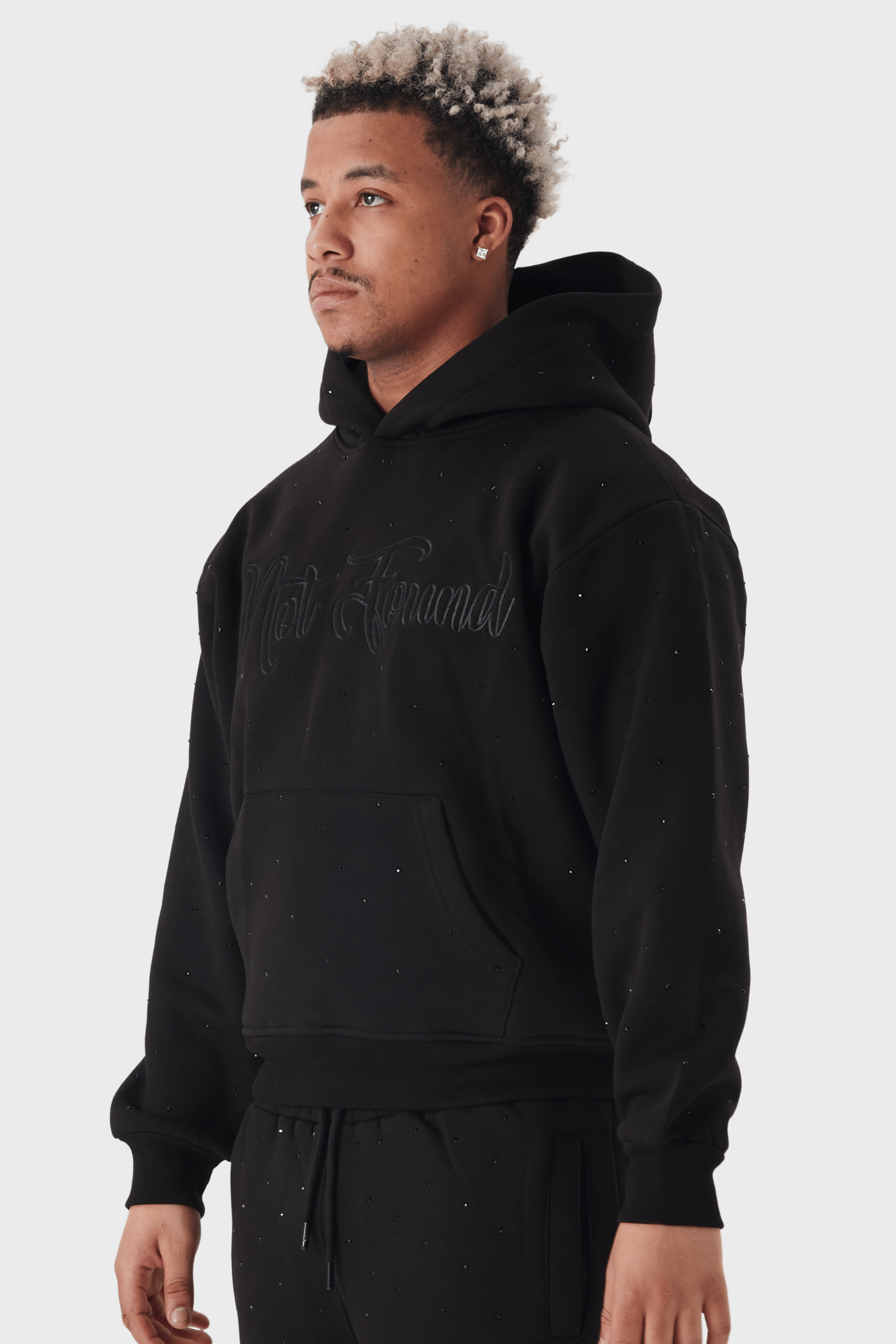 Erkek Üst Hoodie Siyah