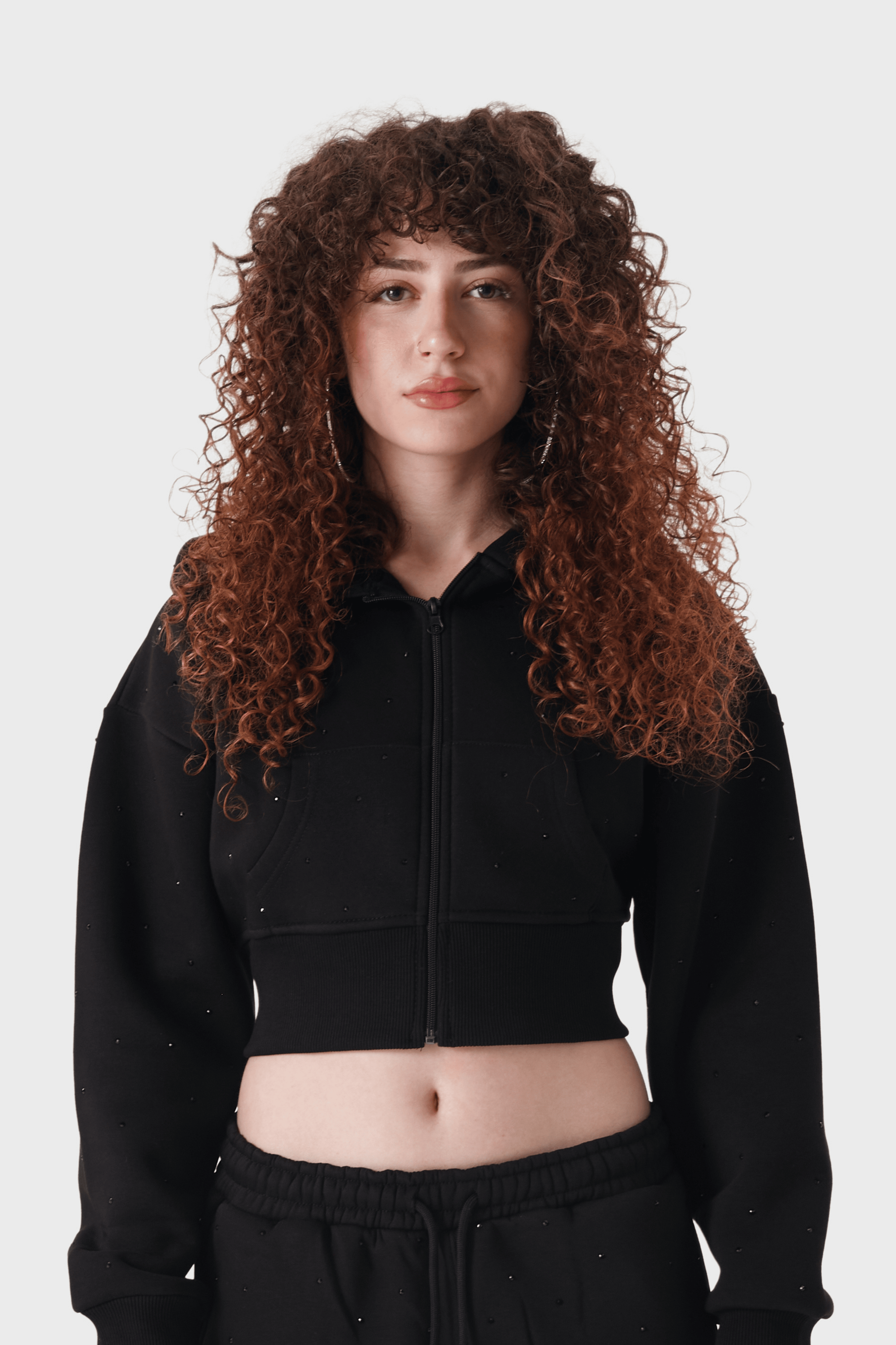 Kadın Üst Hoodie Siyah