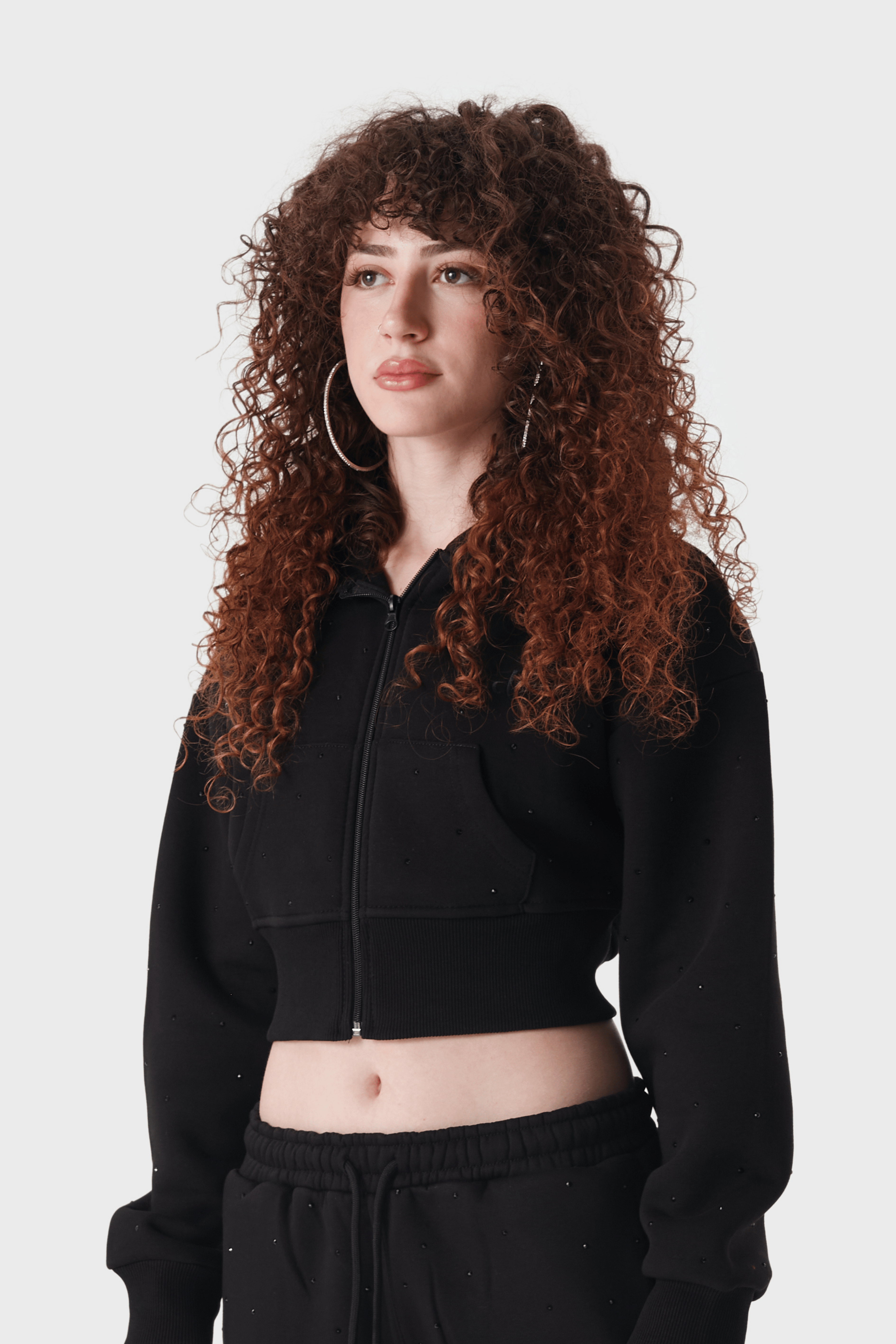 Kadın Üst Hoodie Siyah