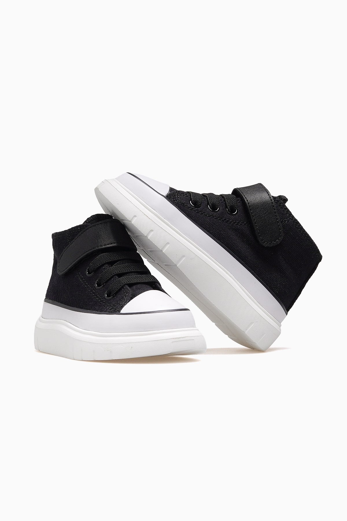 Axel Unisex Çocuk Cırtlı Sneaker Ayakkabı BUCK4490-SİYAH