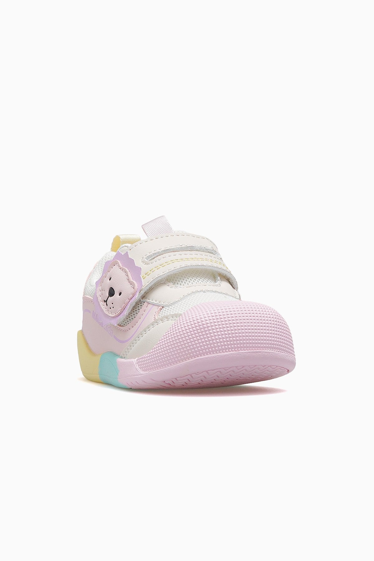 Çocuk Sneaker Günlük Ayakkabı 26Y704-Bej/Pembe