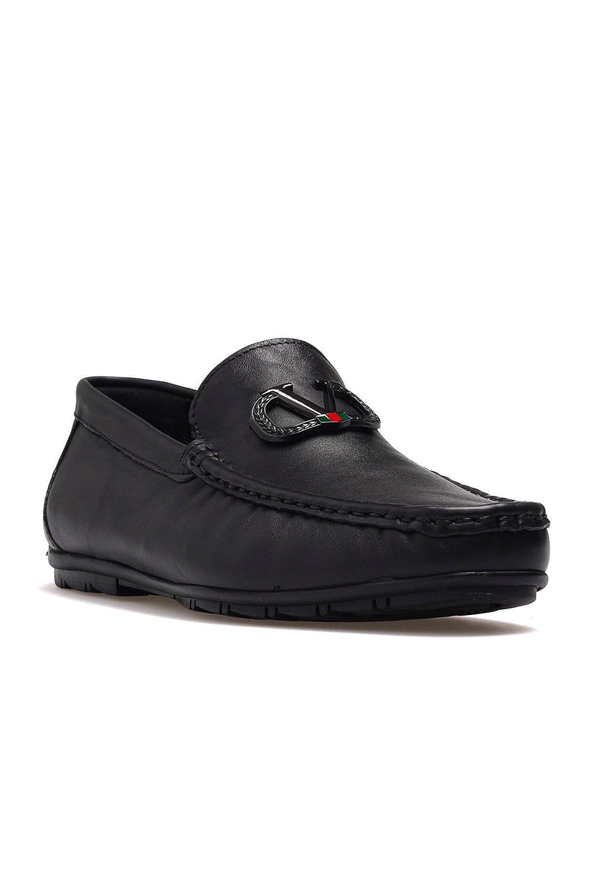 Erkek Deri Loafer Günlük Ayakkabı YKÖ-23140-SİYAH