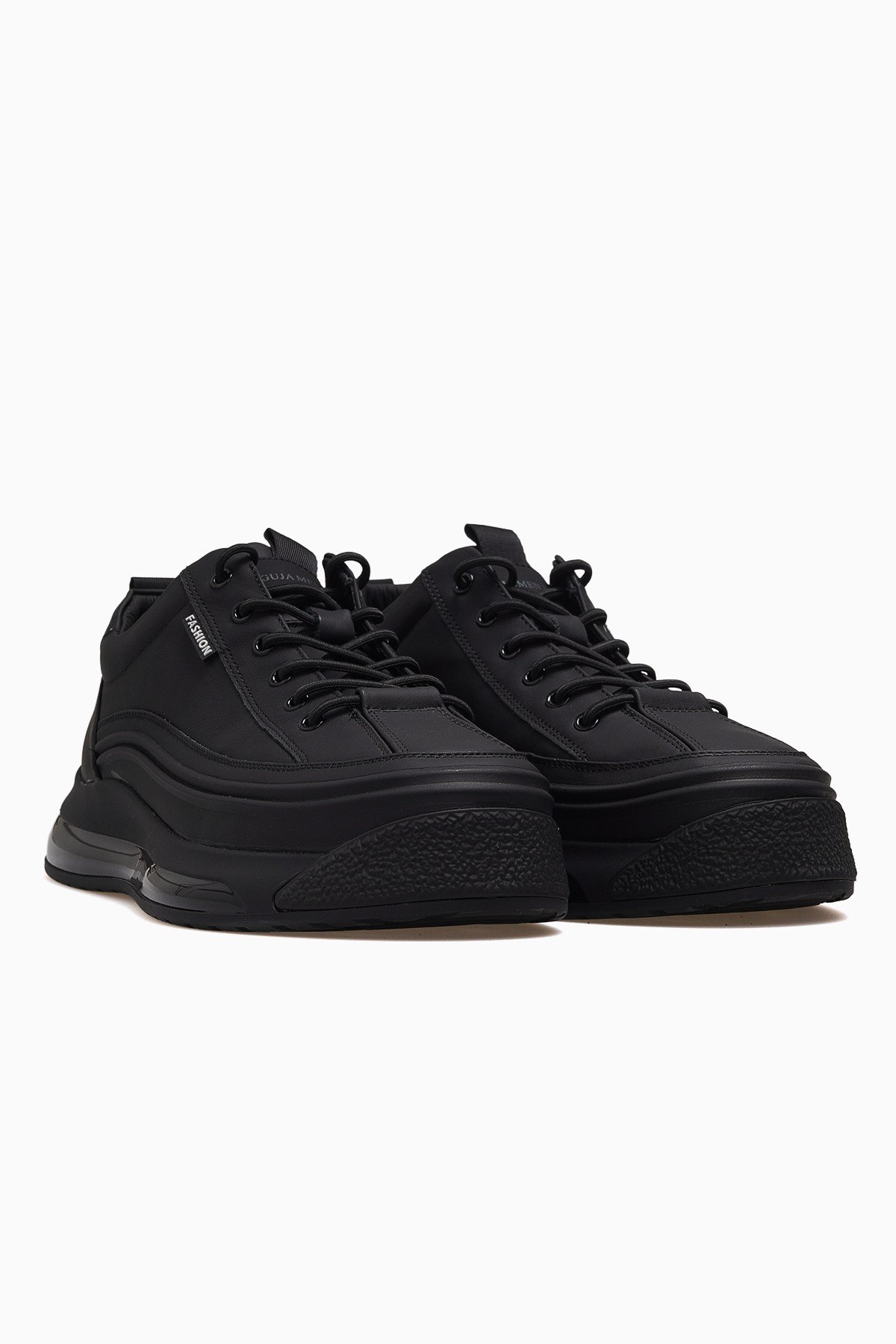 Erkek Deri Sneaker Ayakkabı 26K500-1-SİYAH