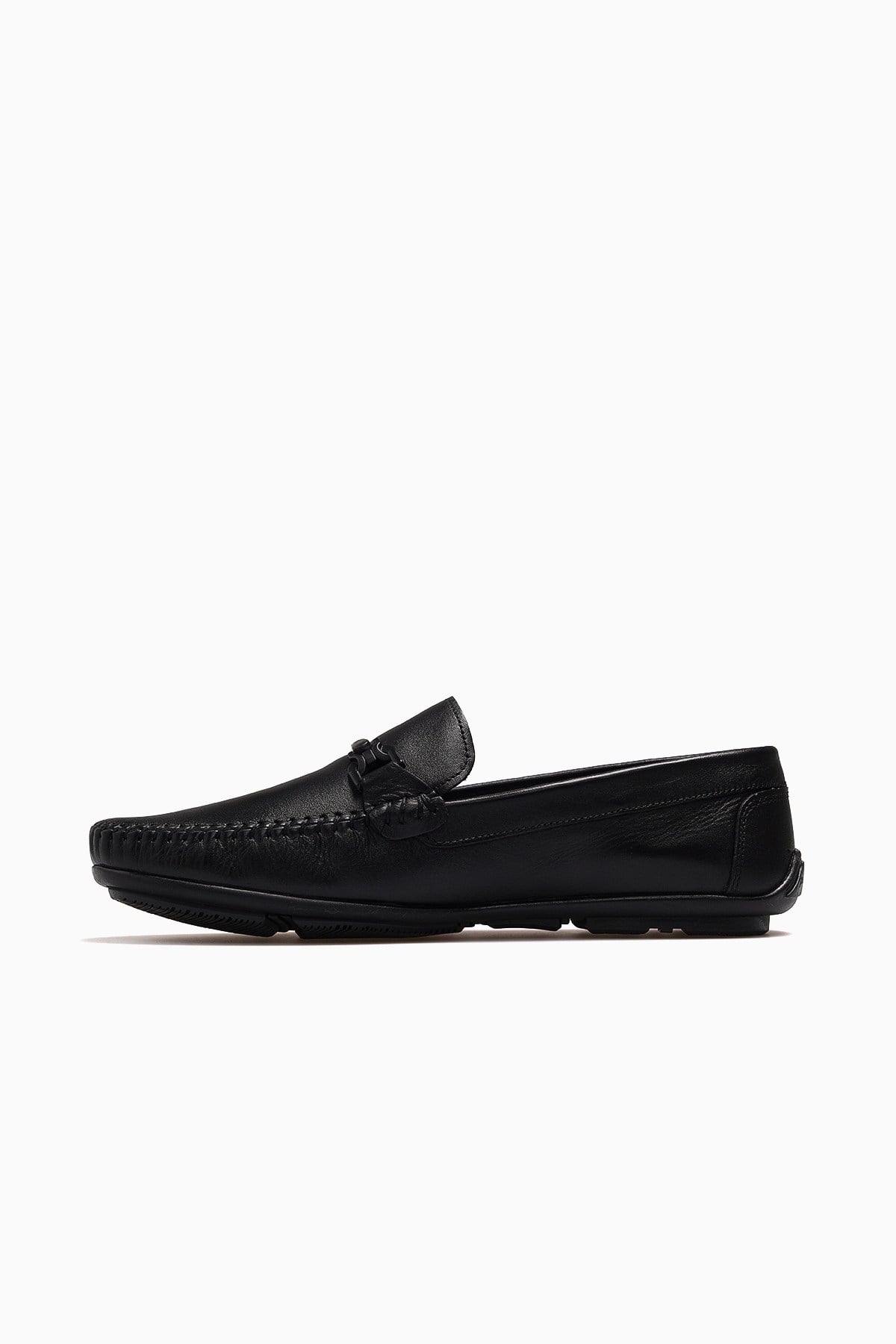 Erkek Hakiki Deri Toka Detaylı Loafer Ayakkabı 90155 M-SİYAH