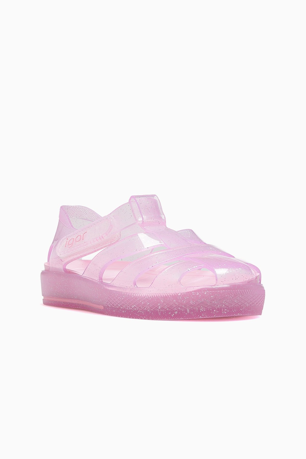 İgor Star Glıtter Kaydırmaz Taban Çocuk Sandalet (21-30) KS10265-STAR GLITER-PEMBE