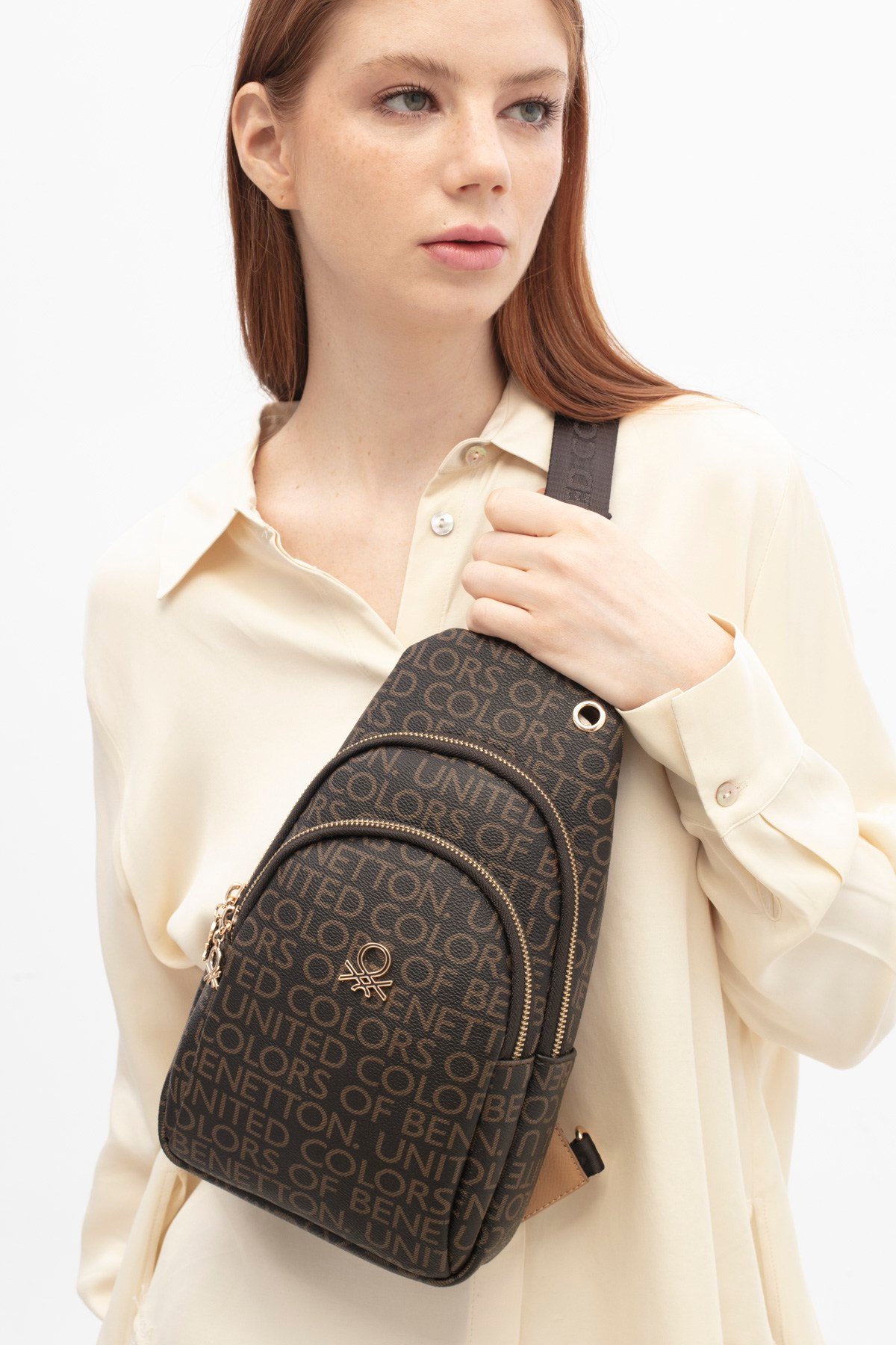 Kadın Çapraz Vücut Çantası BNT-1766-KAHVE CAMEL