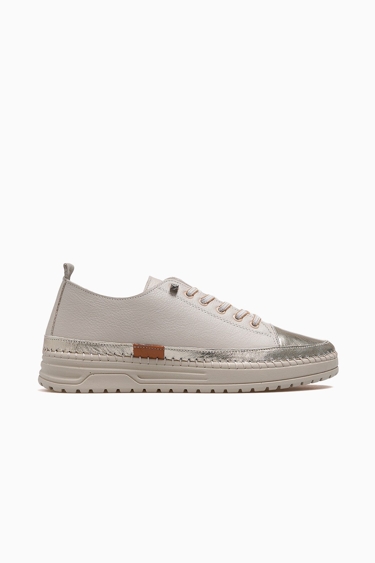 Kadın Deri Deri Sneaker Ayakkabı 26150001Y-BEJ