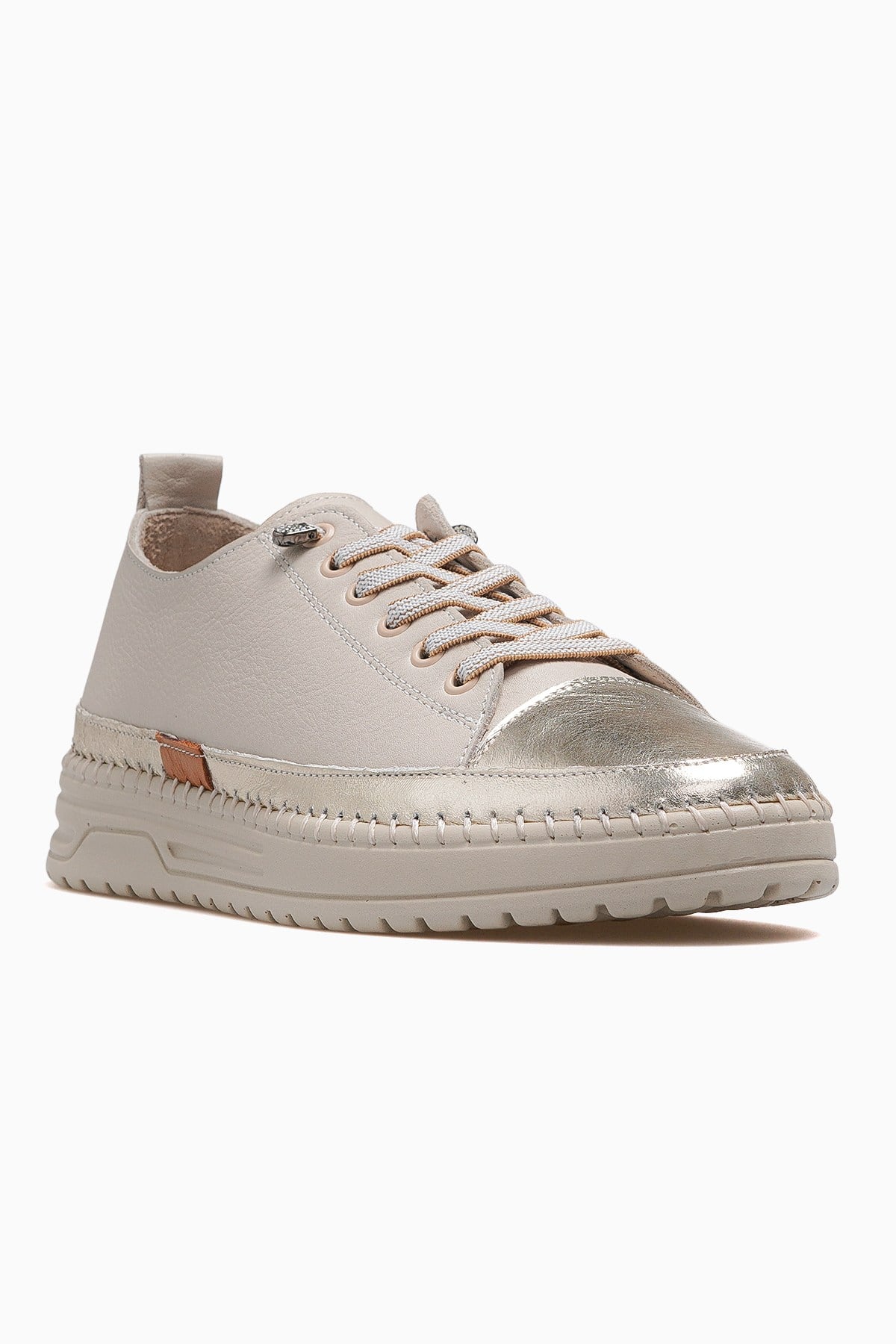 Kadın Deri Deri Sneaker Ayakkabı 26150001Y-BEJ