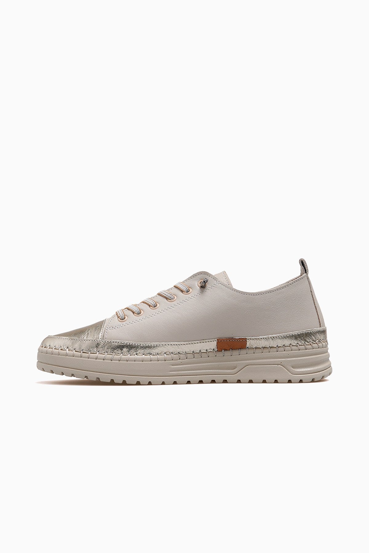 Kadın Deri Deri Sneaker Ayakkabı 26150001Y-BEJ