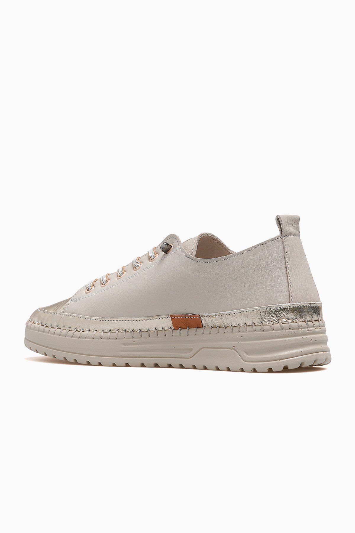 Kadın Deri Deri Sneaker Ayakkabı 26150001Y-BEJ