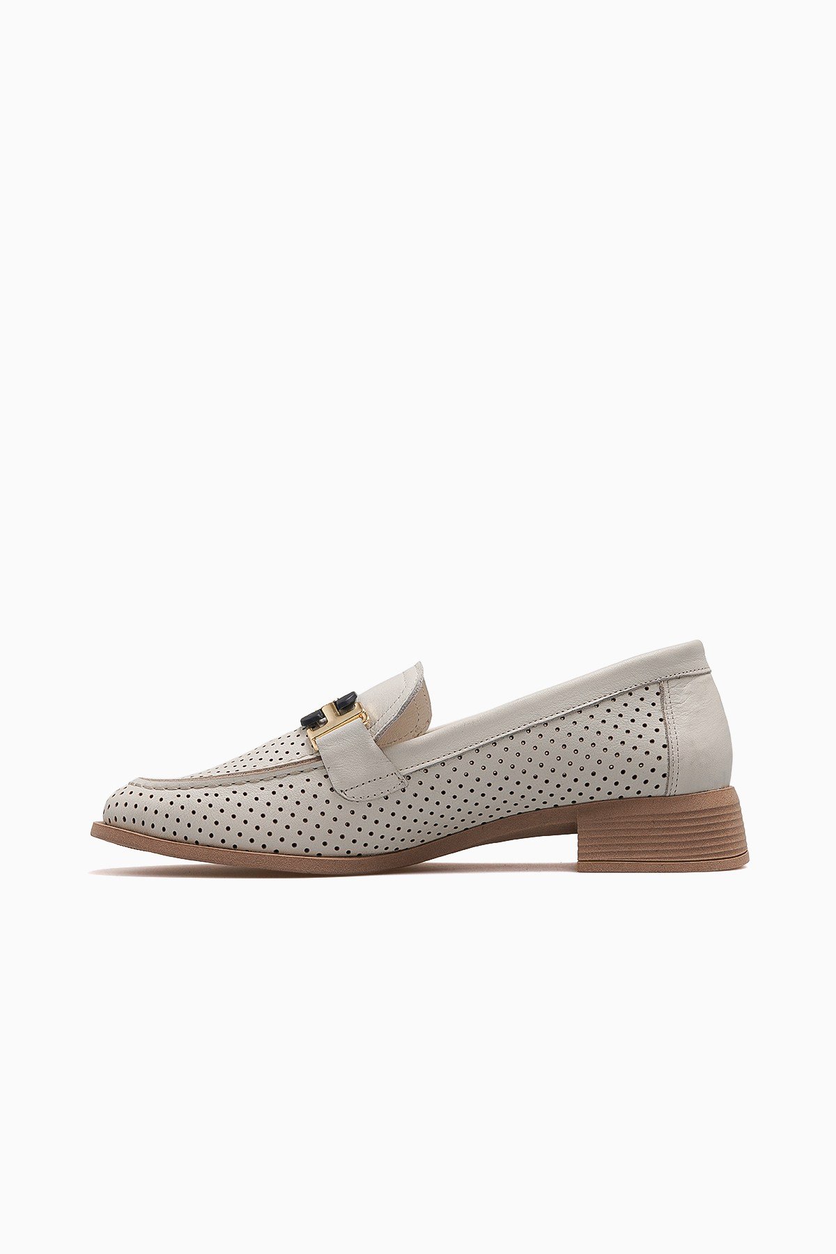 Kadın Deri Günlük Loafer Ayakkabı D26YA-7245-KREM