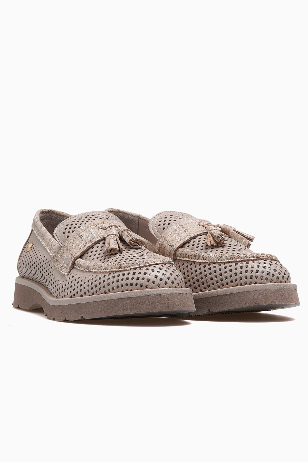 Kadın Deri Günlük Loafer Ayakkabı D26YA-3820-GÜMÜŞ