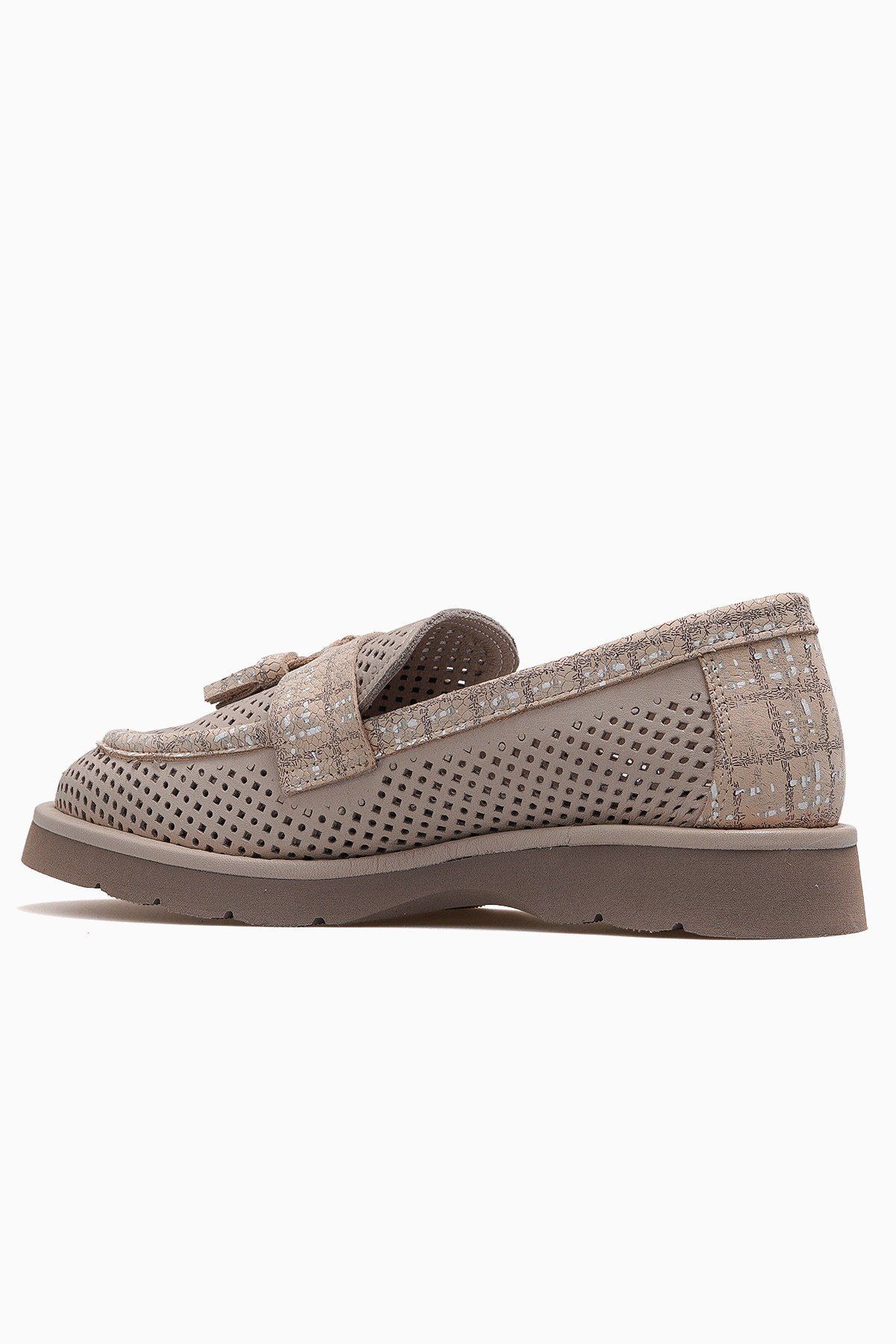 Kadın Deri Günlük Loafer Ayakkabı D26YA-3820-GÜMÜŞ