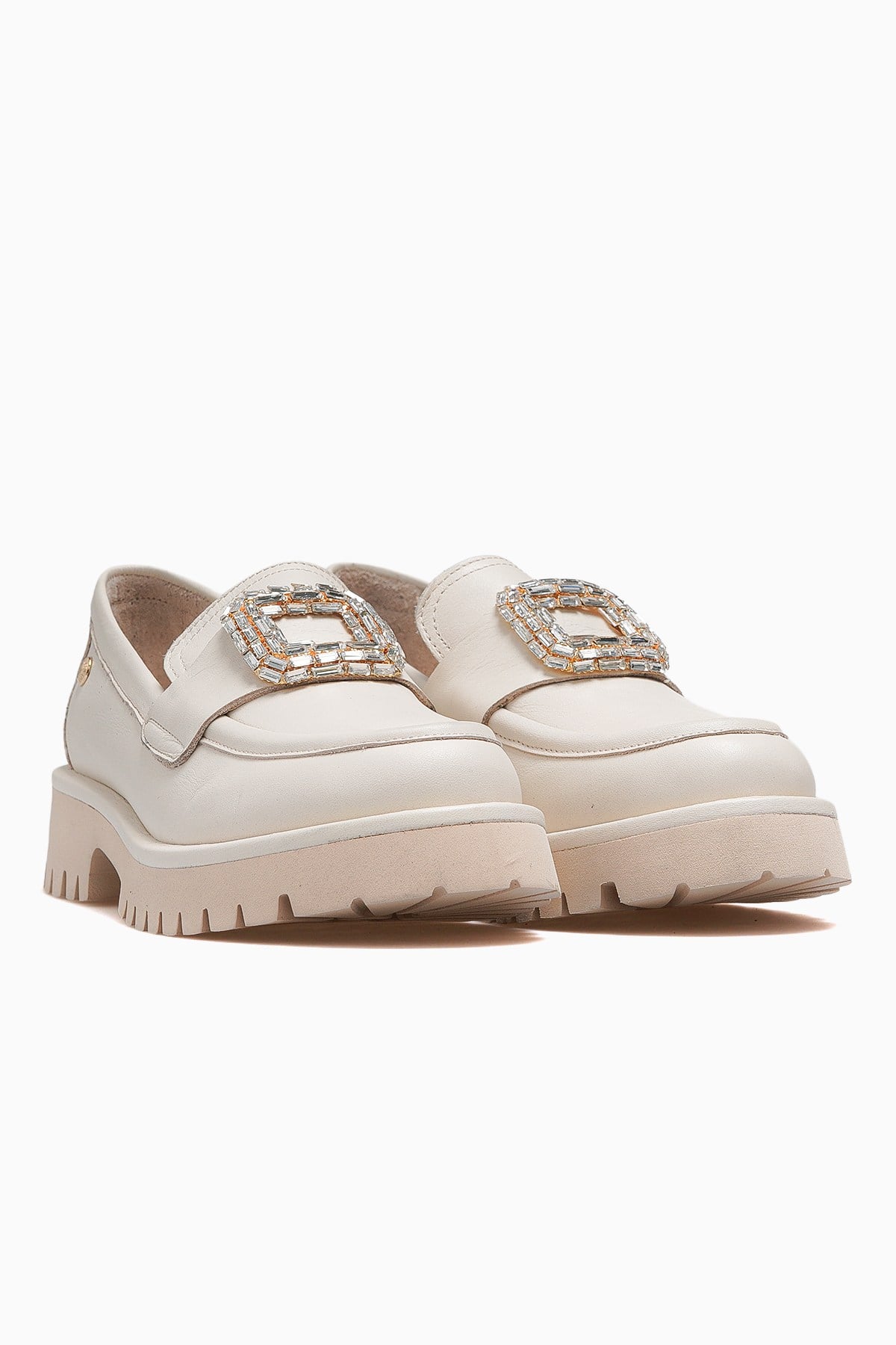 Kadın Deri Günlük Loafer Ayakkabı D26YA-3640-BEJ
