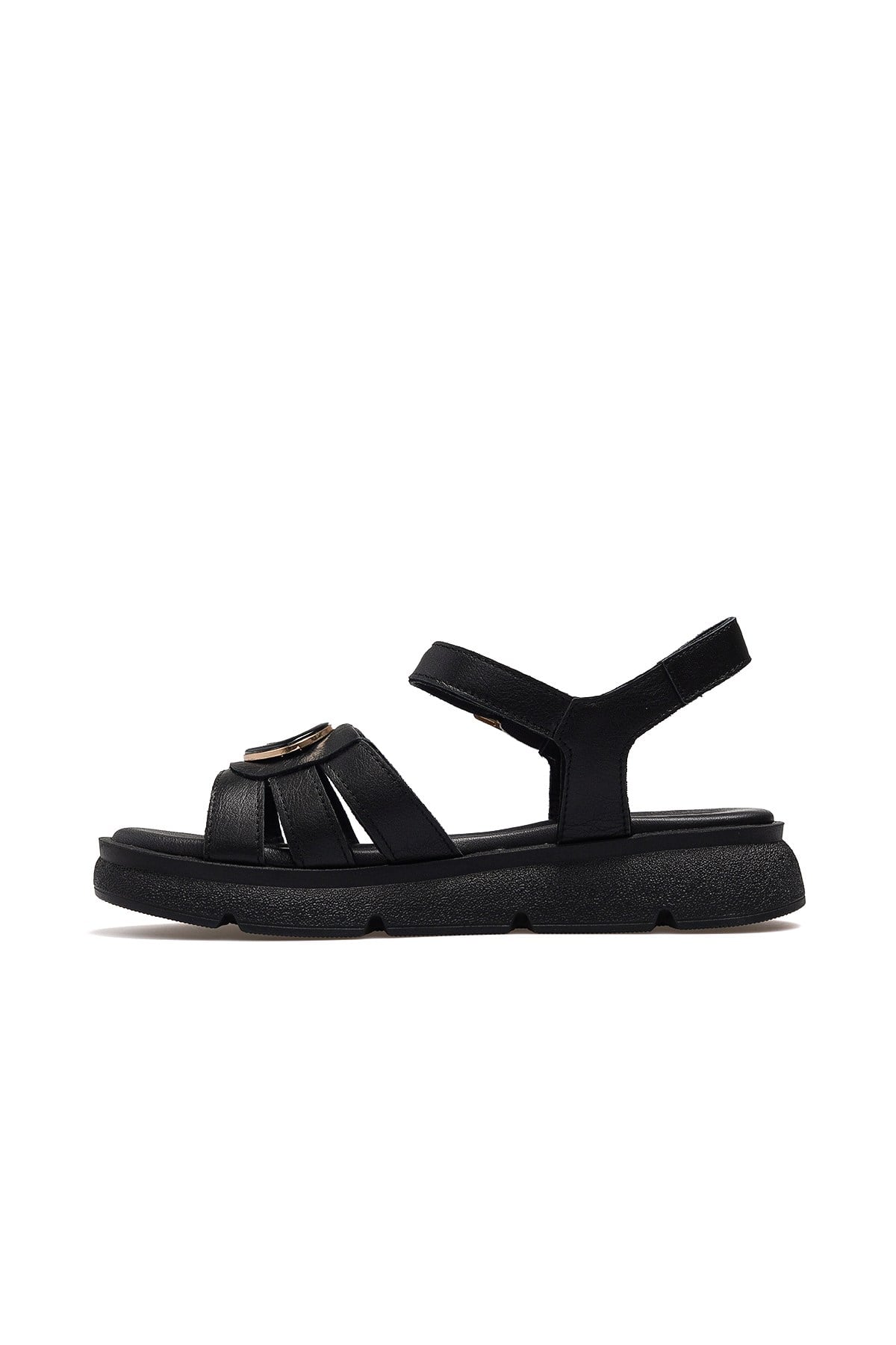 Kadın Deri Günlük Sandalet 26025609Y-SİYAH