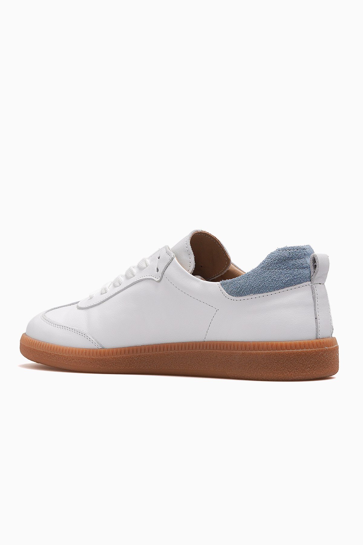 Kadın Deri Günlük Sneaker Ayakkabı 2609901Y-BEYAZ/MAVİ